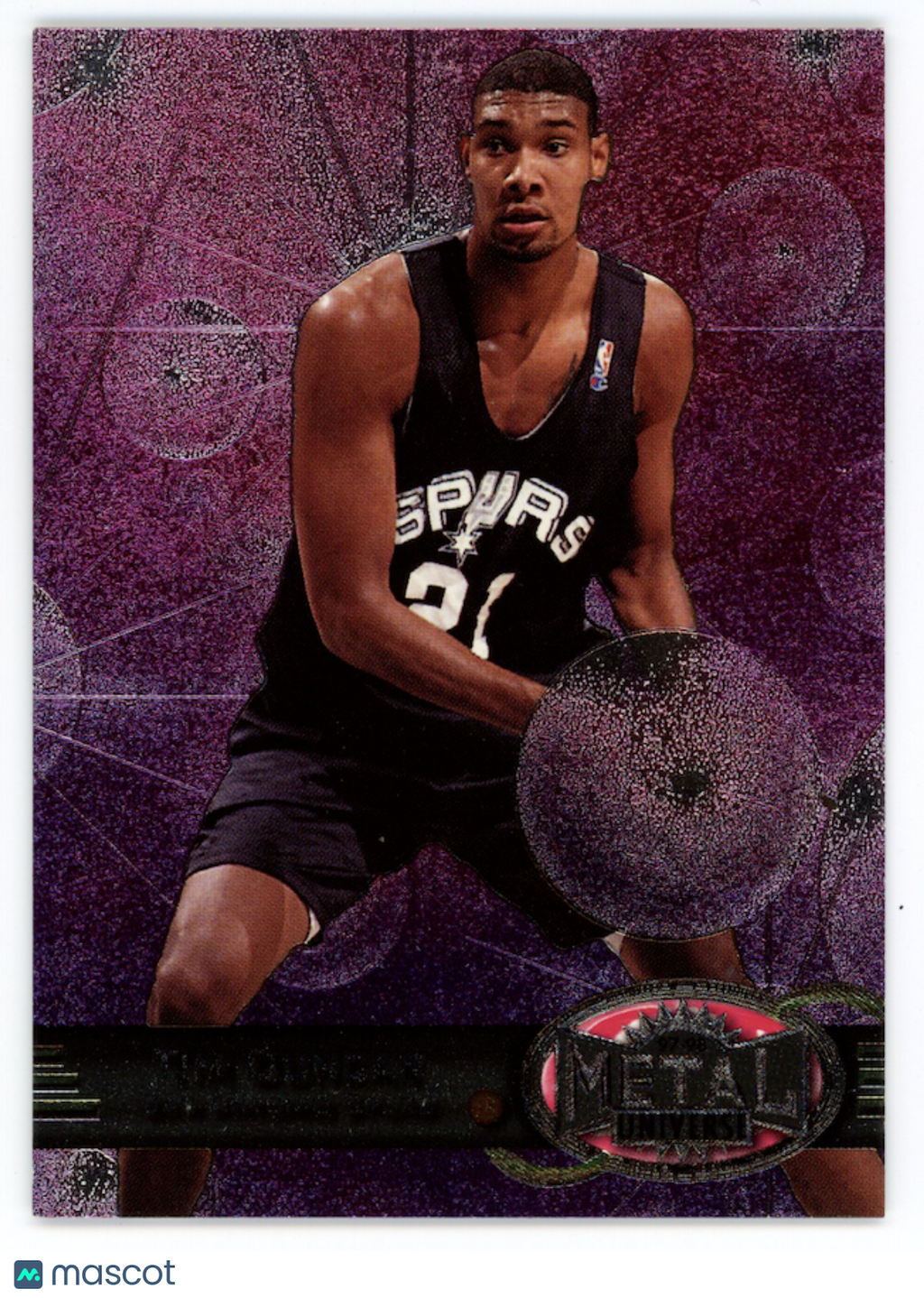 TIM DUNCAN 1997-98 Skybox Metal Universe Rookie #66 Spurs