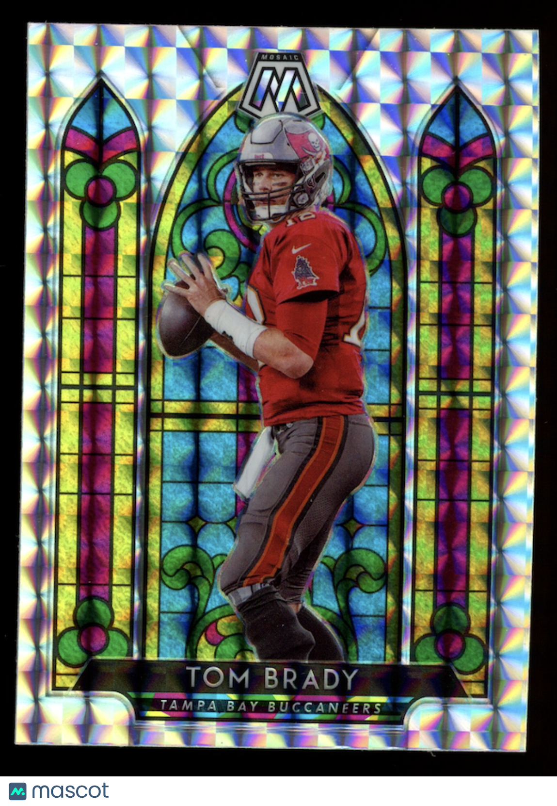 TOM BRADY 2020 Panini Mosaic Stained Glass Prizm Case Hit SSP #SG2 Buccaneers