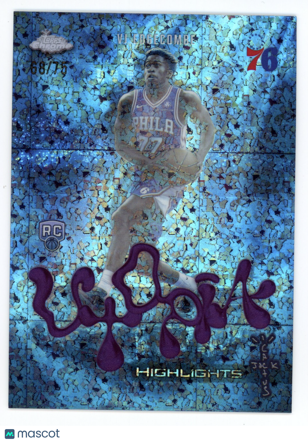 VJ EDGECOMBE 2025-26 Topps Chrome Cactus Jack Utopia Purple Mini-Diamond /75