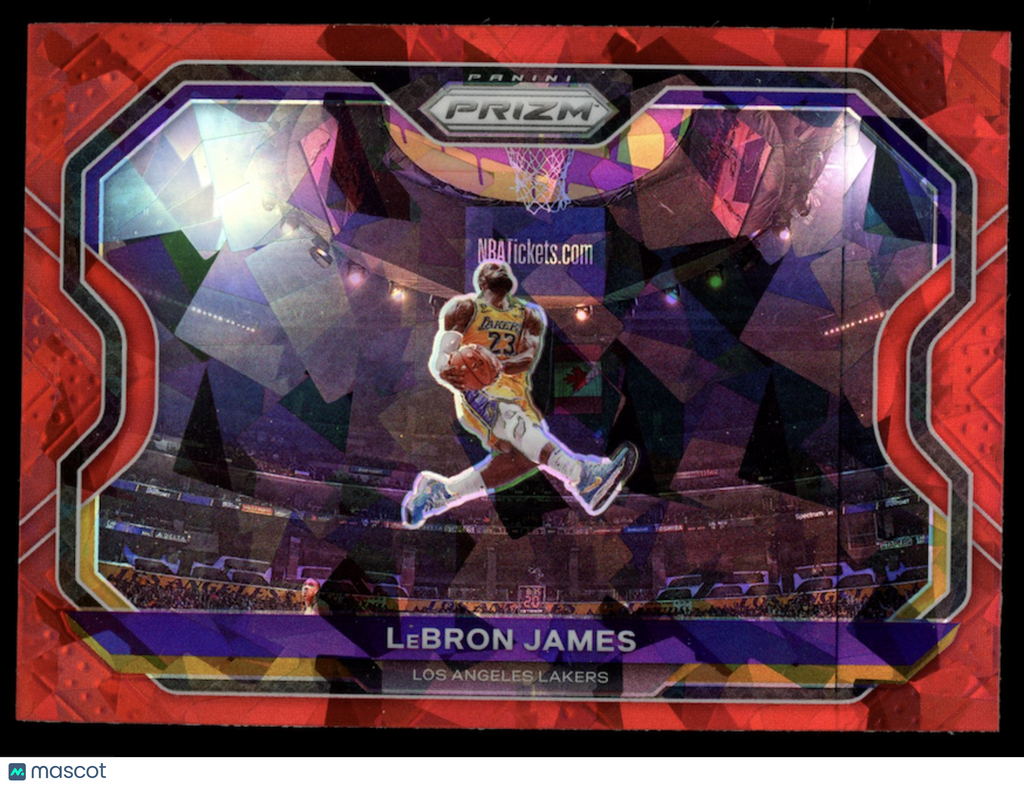 LEBRON JAMES 2020-21 Panini Prizm Red Ice Kobe Tribute #1 Lakers
