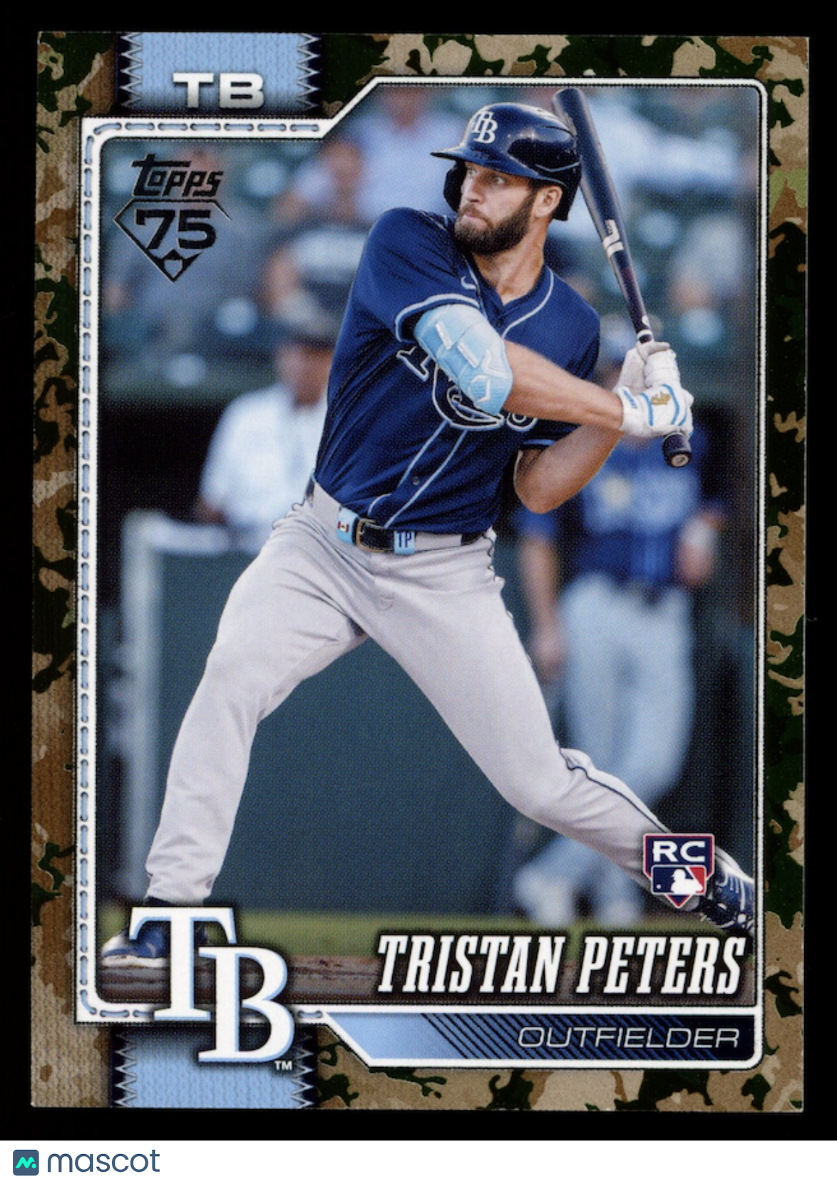 TRISTAN PETERS 2026 Topps Series 1 Rookie Memorial Day Camo /25 #330 Rays