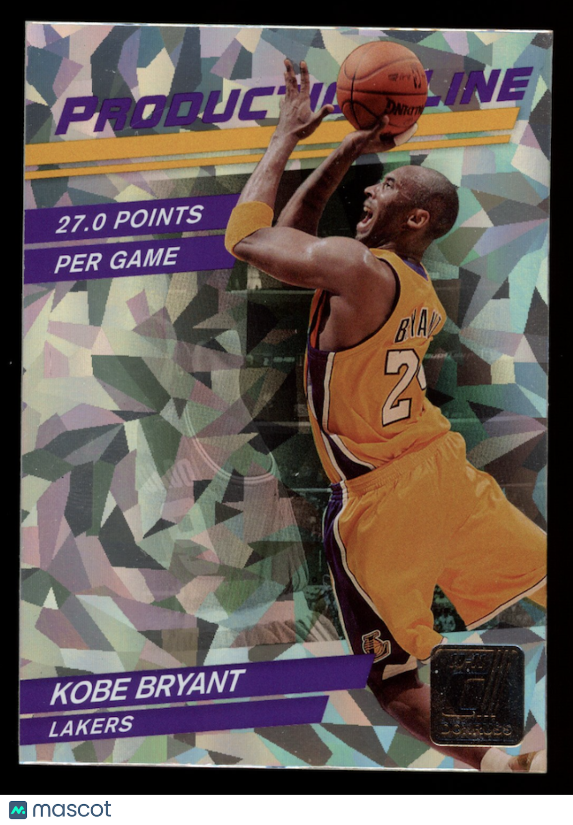 KOBE BRYANT 2010-11 Panini Donruss Production Line Cracked Ice #4 Lakers