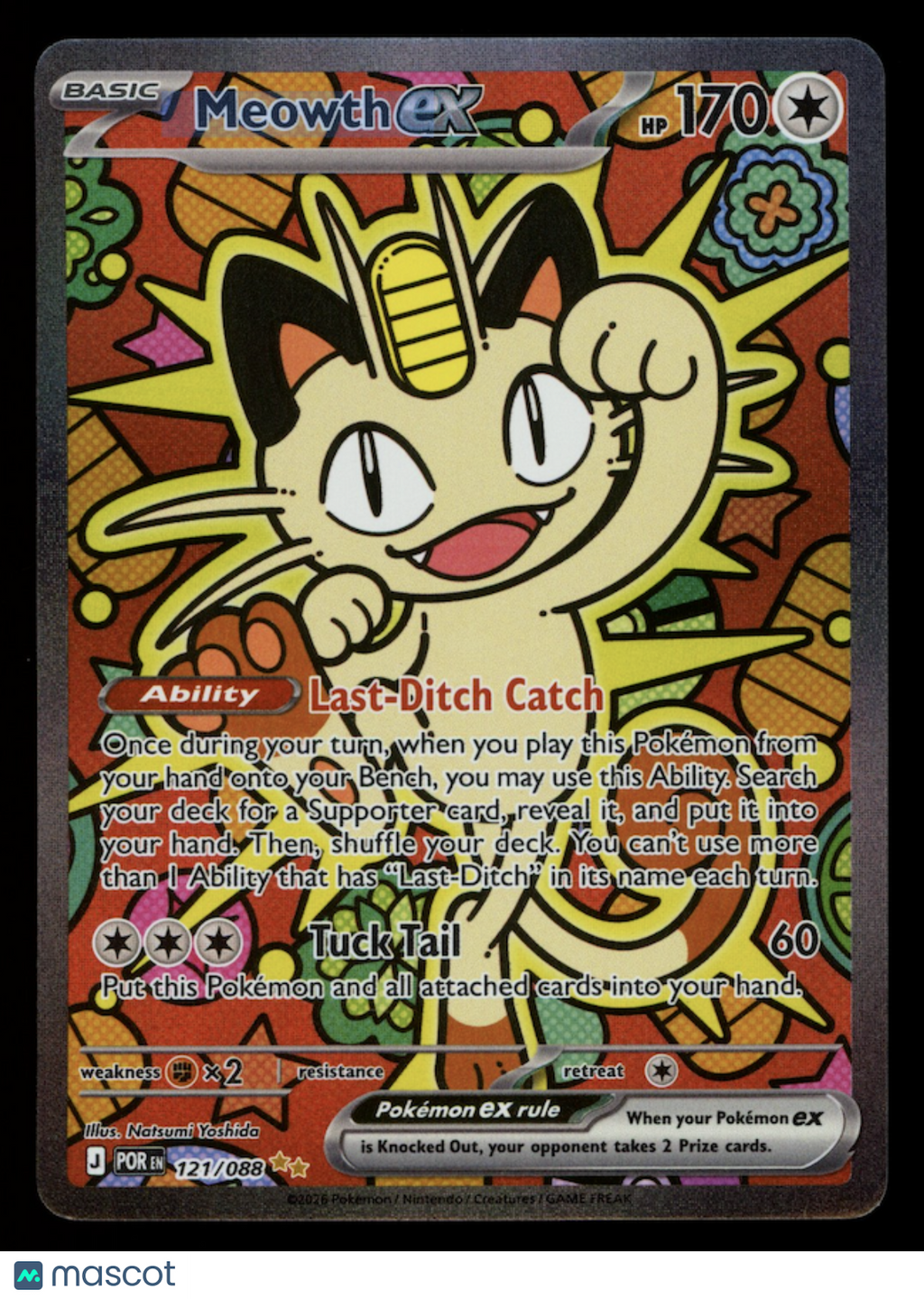 MEOWTH EX 2026 Pokemon Perfect Order Special Illustration Rare #121/88