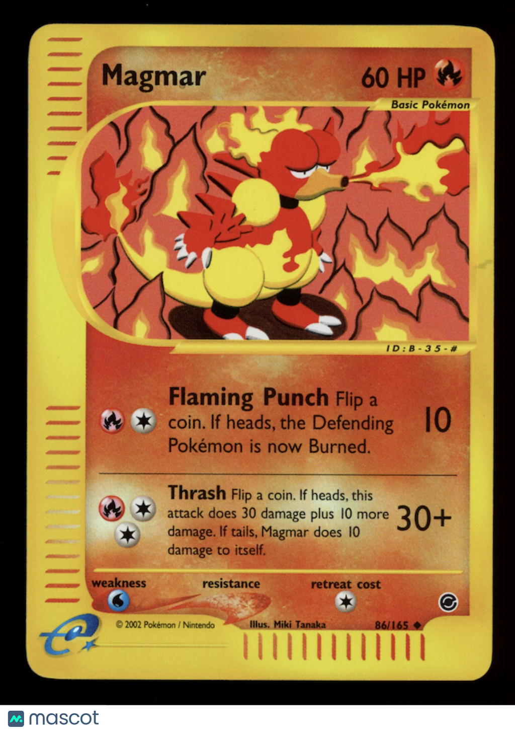 MAGMAR 2002 Pokemon Expedition Reverse Holo Uncommon #86/165
