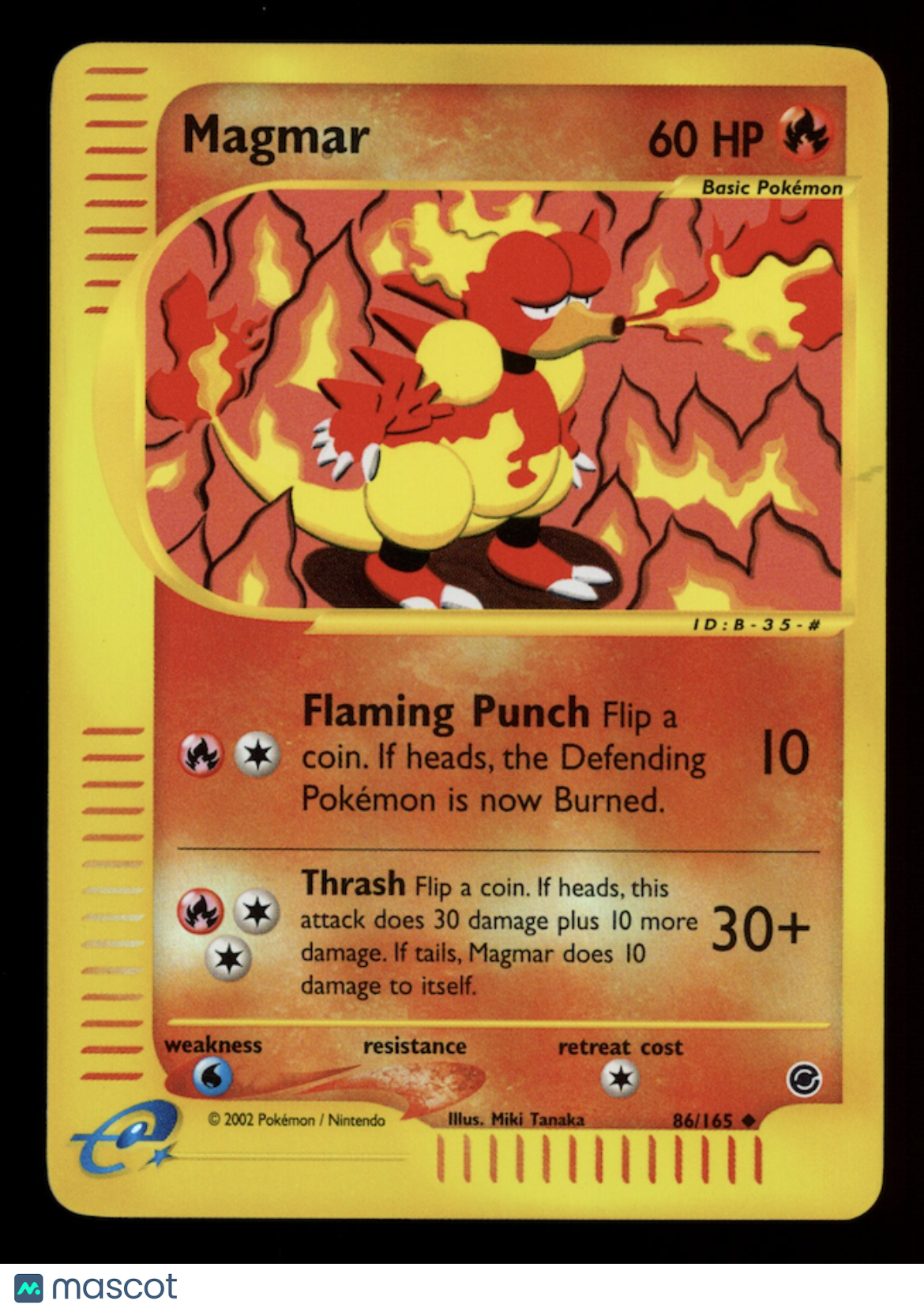 MAGMAR 2002 Pokemon Expedition Reverse Holo Uncommon #86/165