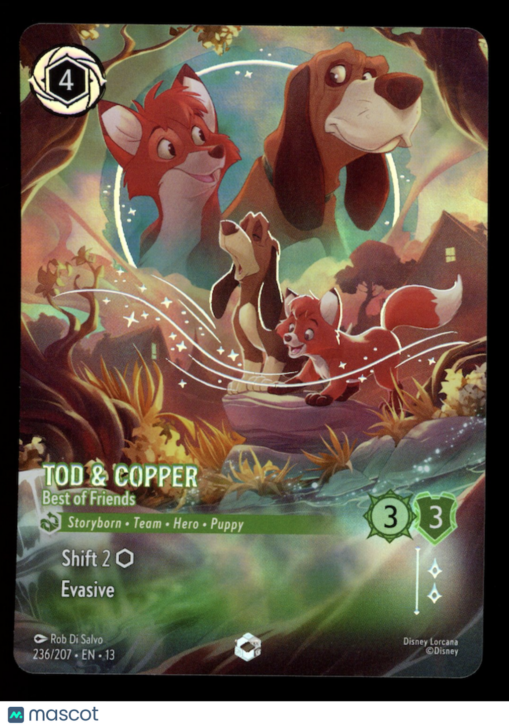 TOD & COPPER Lorcana Attack of the Vine Enchanted Best of Friends #236/207