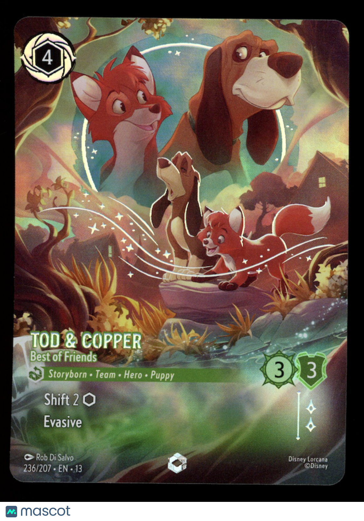 TOD & COPPER Lorcana Attack of the Vine Enchanted Best of Friends #236/207