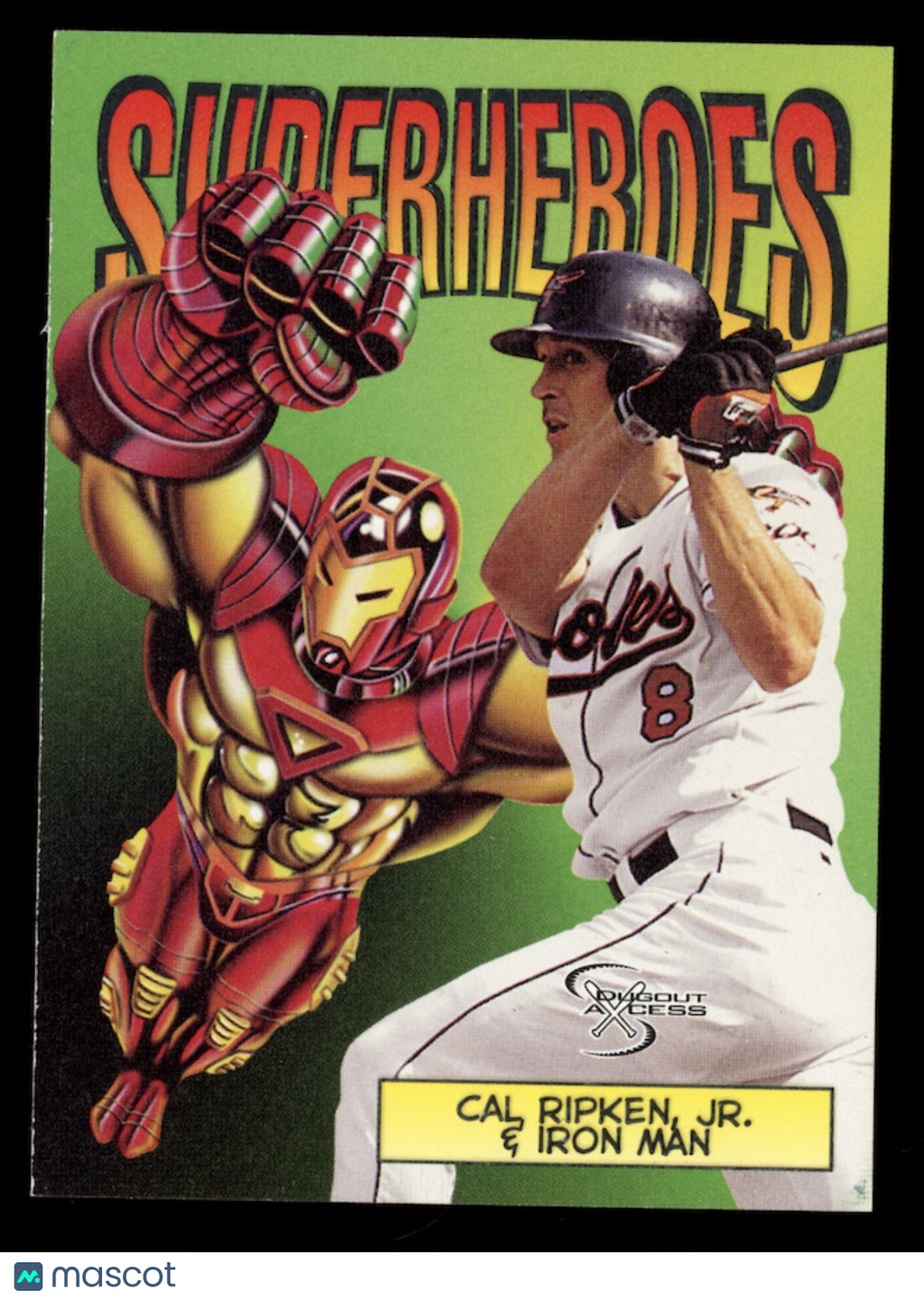 CAL RIPKEN JR. IRON MAN 1998 Skybox Dugout Axcess Superheroes #7 Orioles