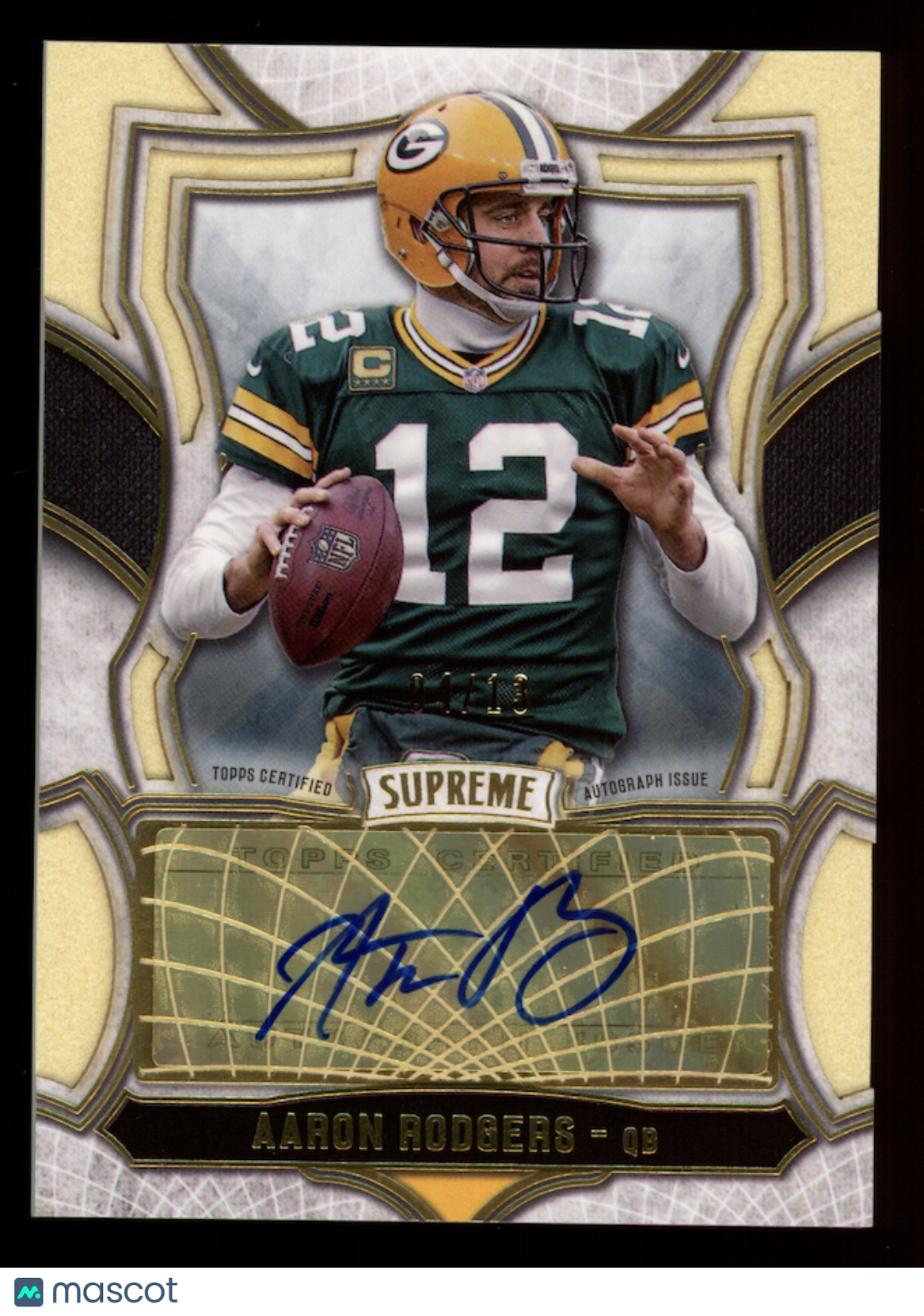 AARON RODGERS 2015 Topps Supreme Auto /13 #SA-AR Packers