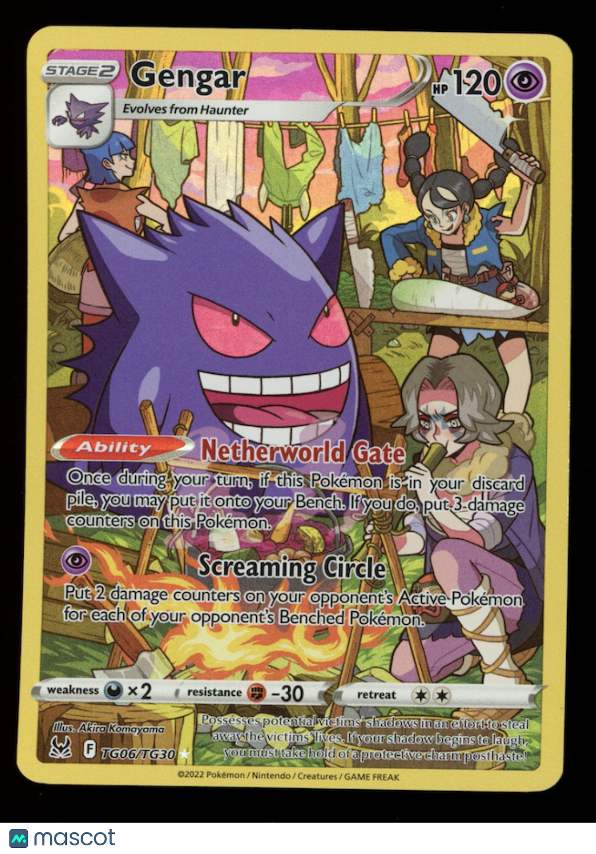 GENGAR 2022 Pokemon Sword Shield Lost Origin Trainer Gallery #TG06/TG30