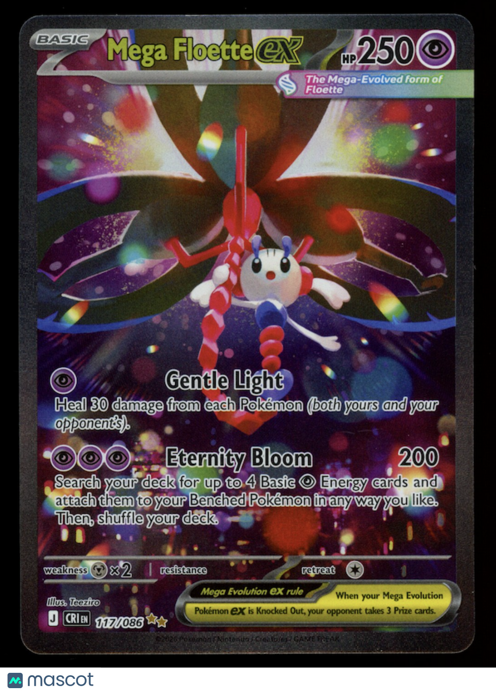MEGA FLOETTE EX 2026 Pokemon Chaos Rising Special Illustration Rare #117/086