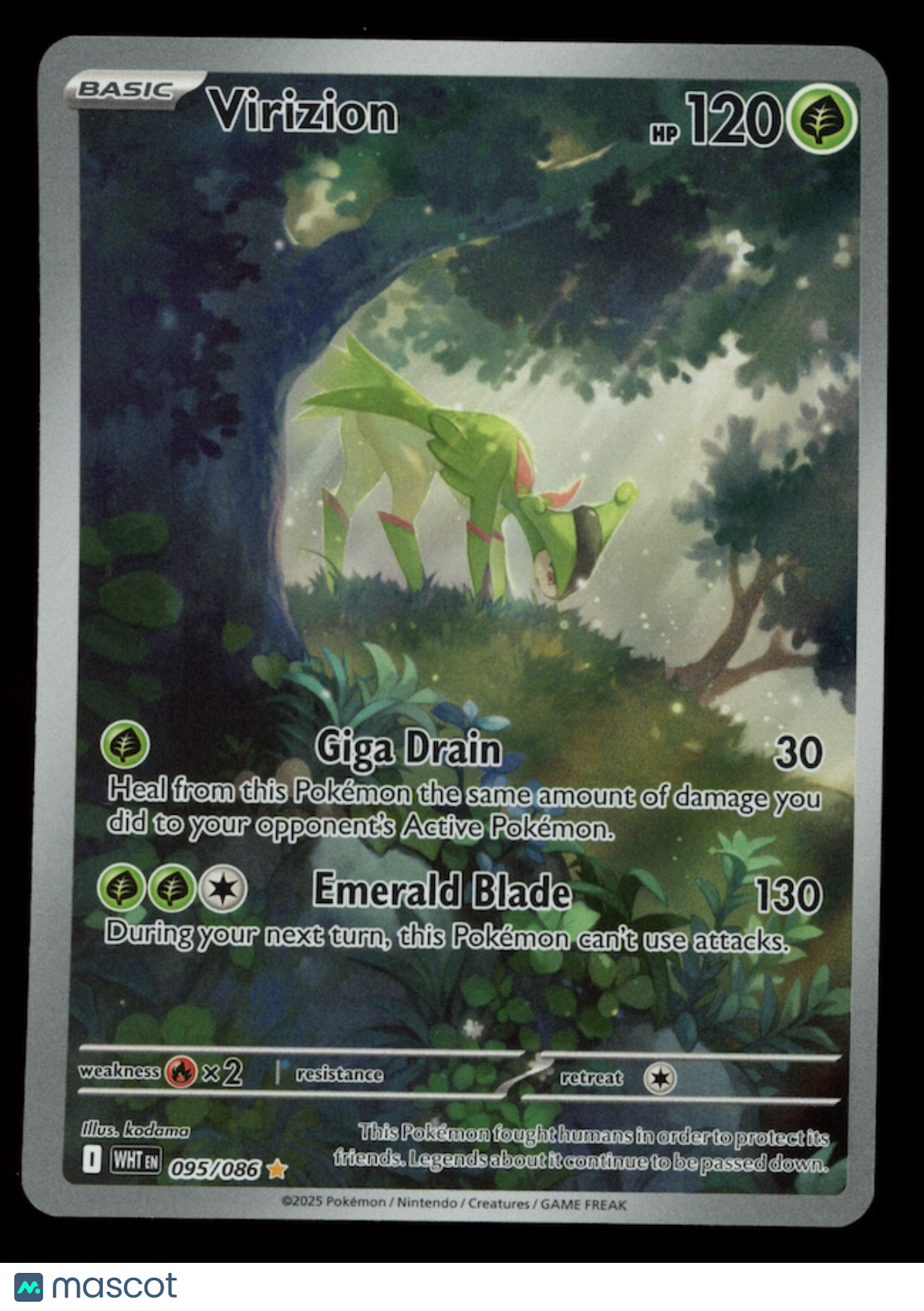 VIRIZION 2025 Pokemon Scarlet Violet White Flare Illustration Rare #095/086