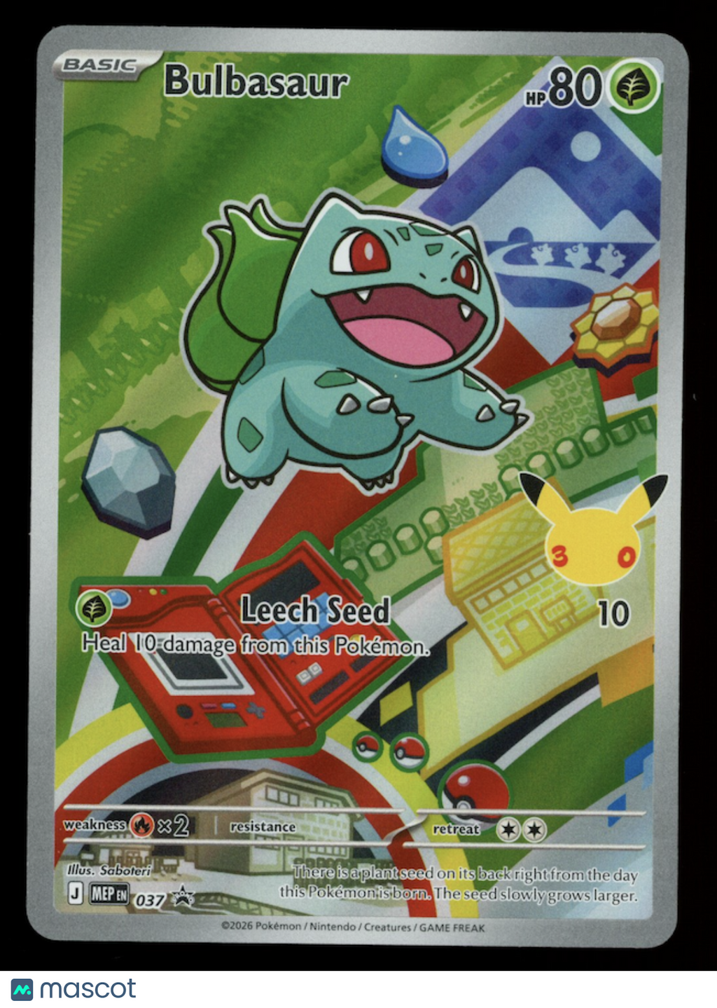 BULBASAUR 2026 Pokemon First Partner Mega Evolution Holo Black Star Promo #37