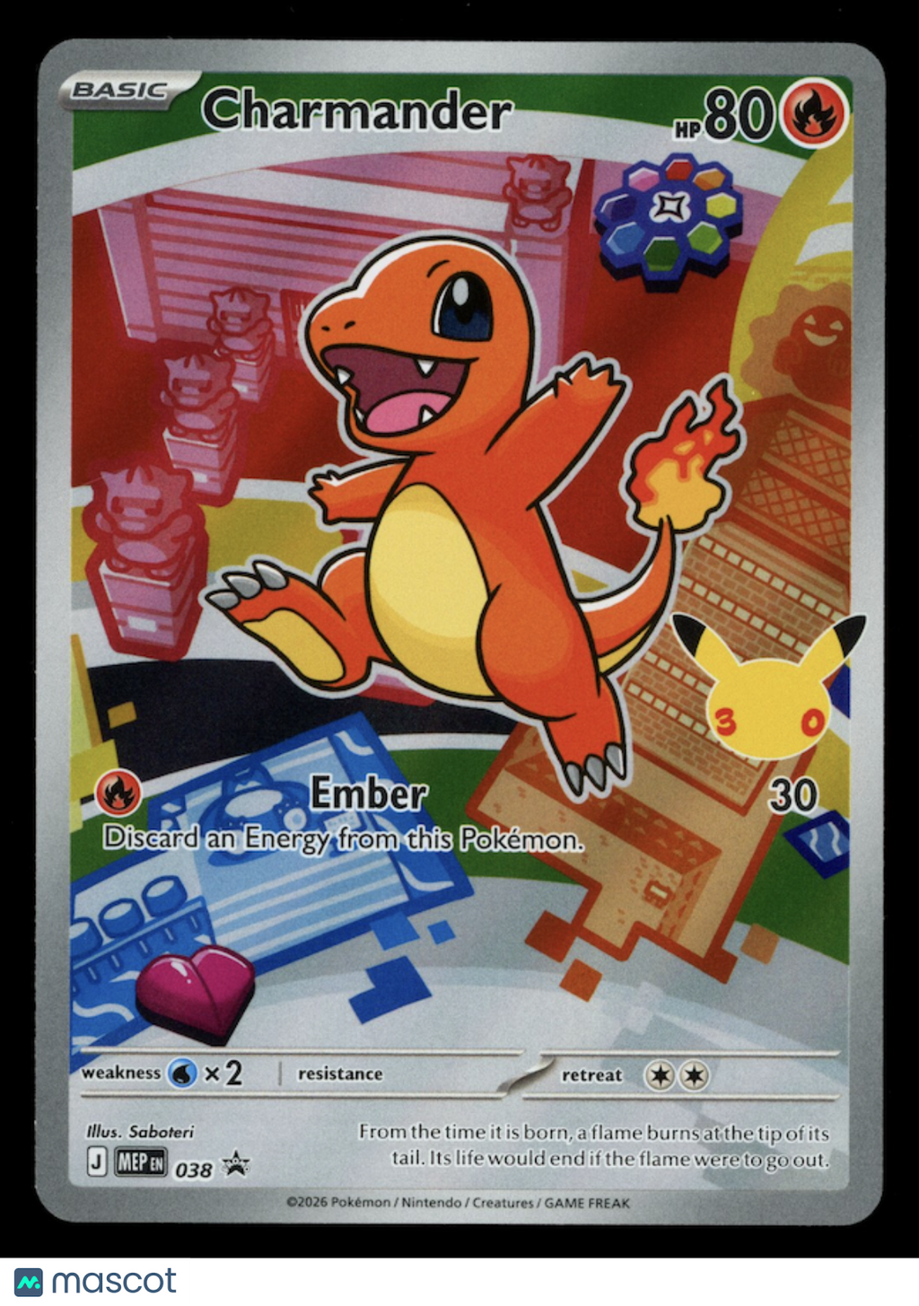 CHARMANDER 2026 Pokemon First Partner Mega Evolution Holo Black Star Promo #038