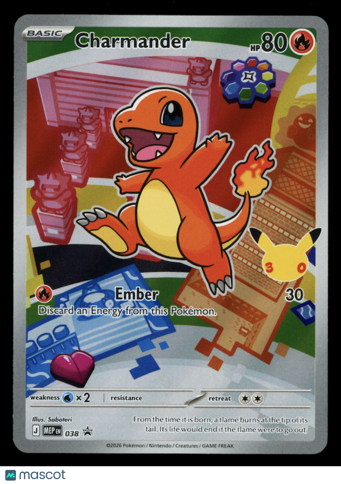 CHARMANDER 2026 Pokemon First Partner Mega Evolution Holo Black Star Promo #038