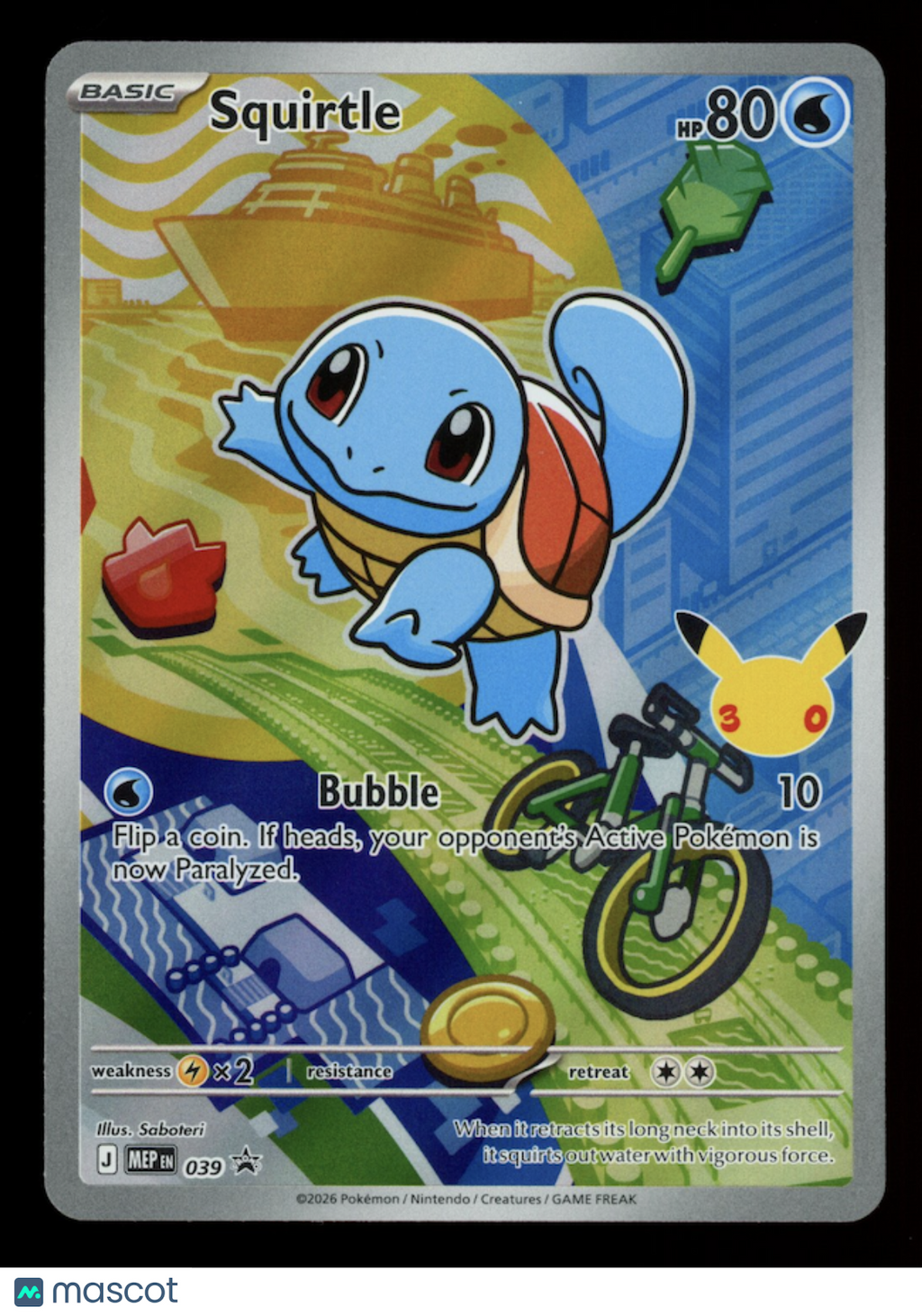 SQUIRTLE 2026 Pokemon First Partner Mega Evolution Holo Black Star Promo #039