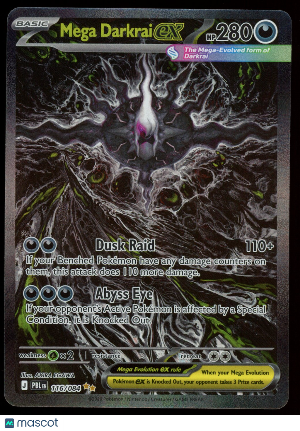 MEGA DARKRAI EX 2026 Pokemon ME Pitch Black Special Illustration Rare #116/84