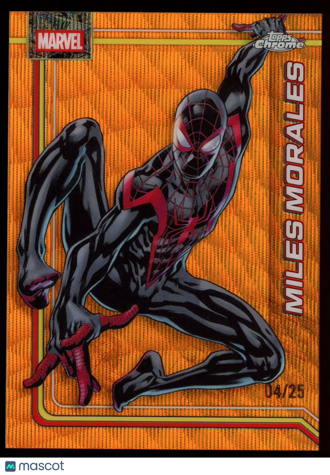 MILES MORALES 2026 Topps Chrome Marvel Comics Orange Wave Refractor /25 #078