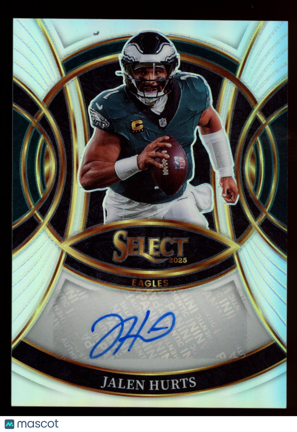 JALEN HURTS 2025 Panini Select Signatures Auto Silver Prizm #SP-JLH Eagles