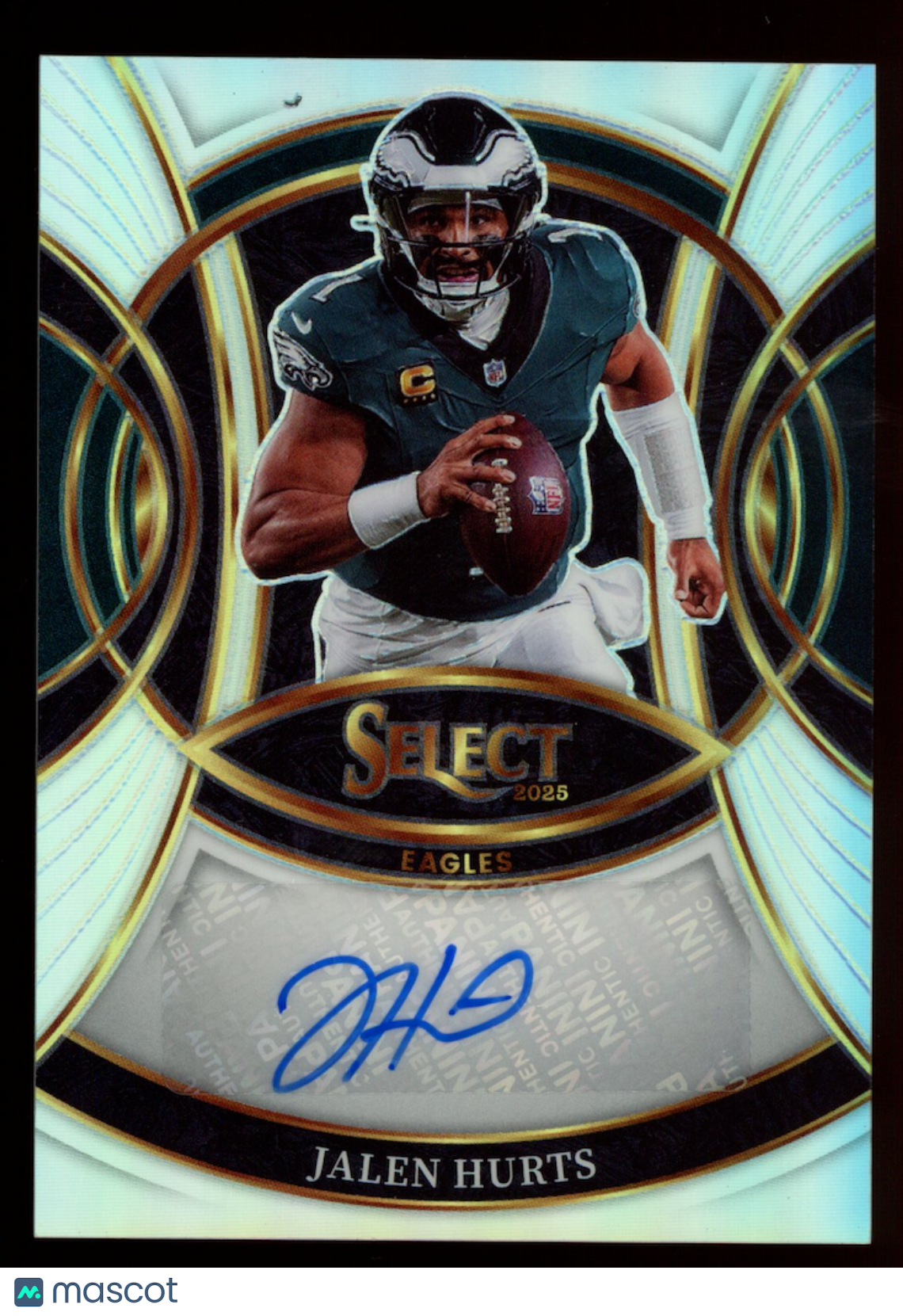 JALEN HURTS 2025 Panini Select Signatures Auto Silver Prizm #SP-JLH Eagles