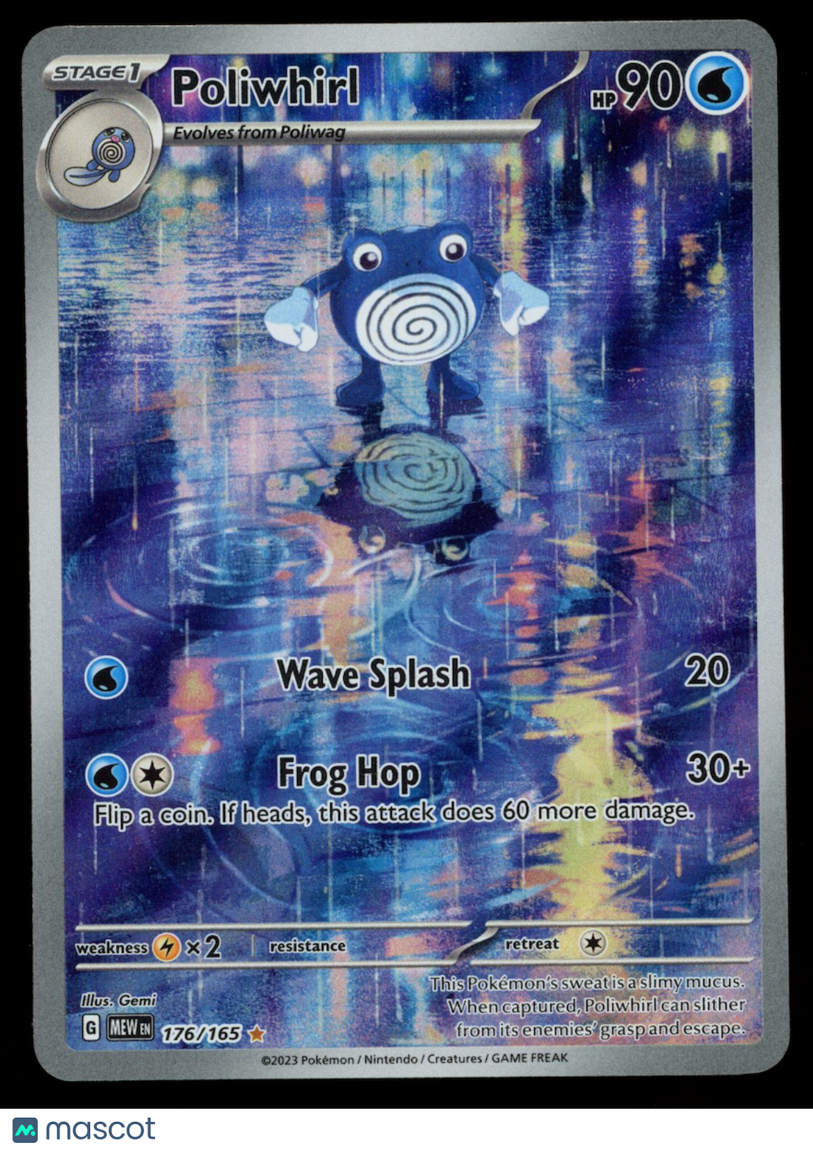 POLIWHIRL 2023 Pokemon Scarlet & Violet 151 Illustration Rare #176/165