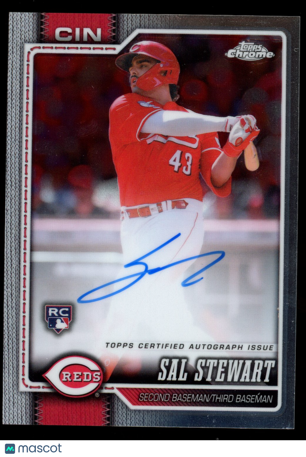 SAL STEWART 2026 Topps Chrome Rookie Auto #RA-STE Reds