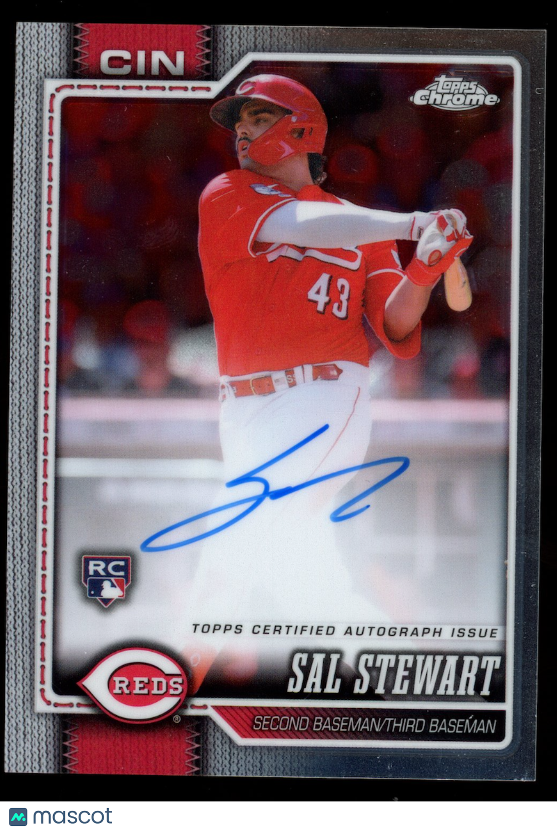 SAL STEWART 2026 Topps Chrome Rookie Auto #RA-STE Reds