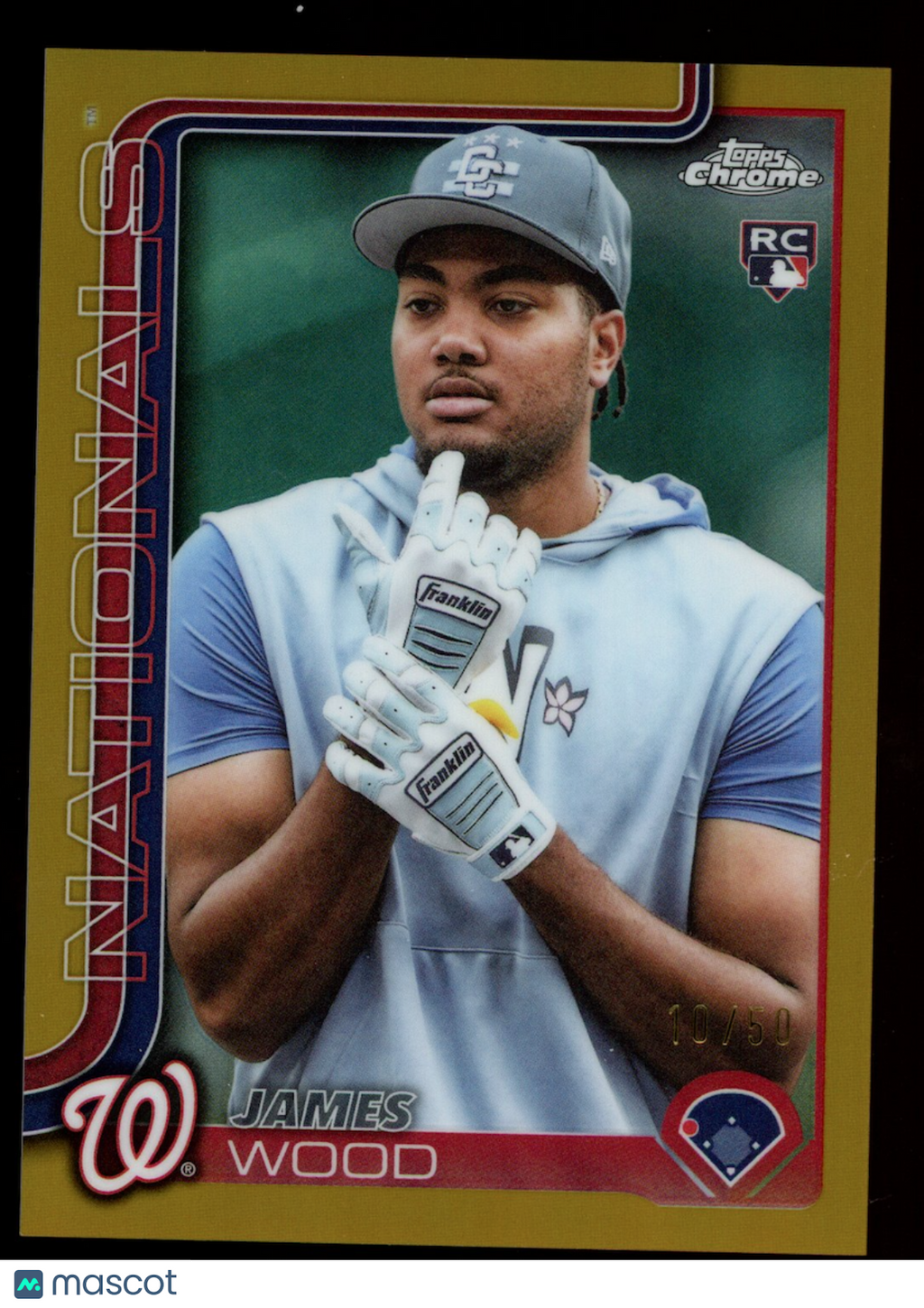 JAMES WOOD 2025 Topps Chrome Update RC Image Variation Gold Refractor /50 #USC95