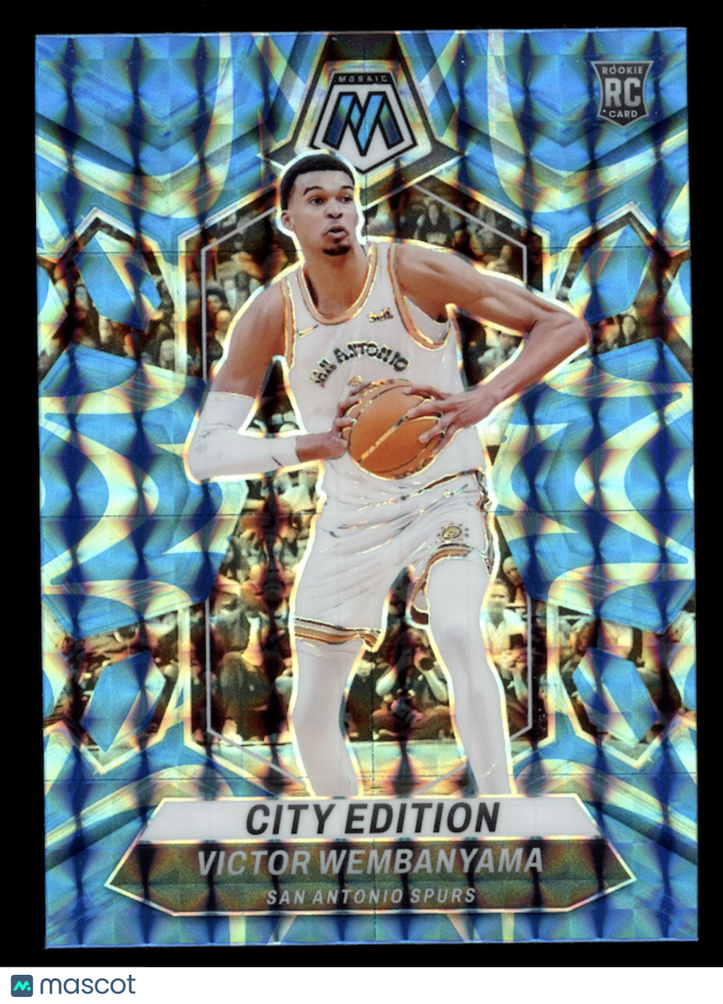 VICTOR WEMBANYAMA 2023-24 Panini Mosaic Rookie City Edition Reactive Blue #282