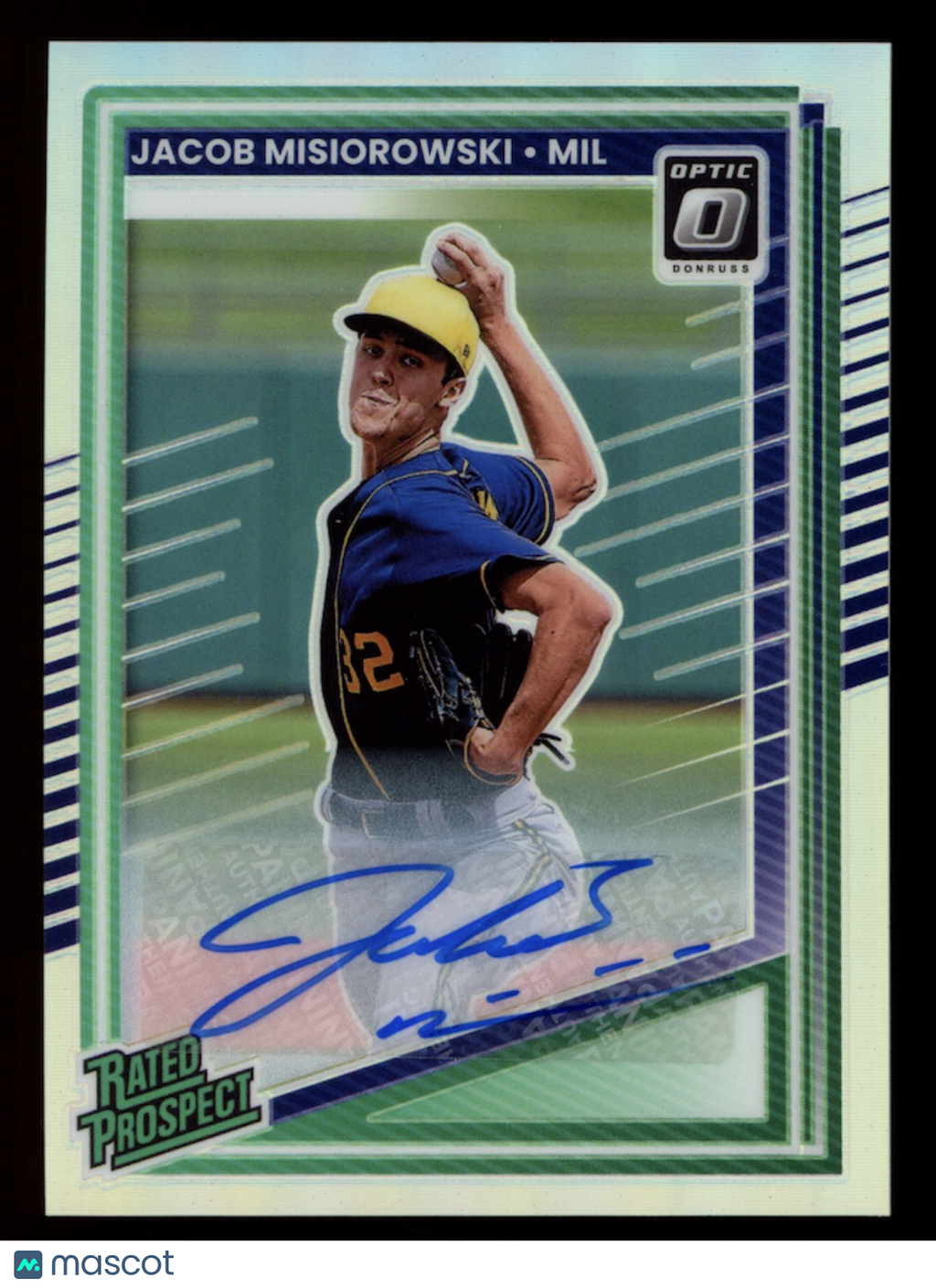 JACOB MISIOROWSKI 2025 Panini Donruss Optic Rated Prospect Auto Holo Prizm #128
