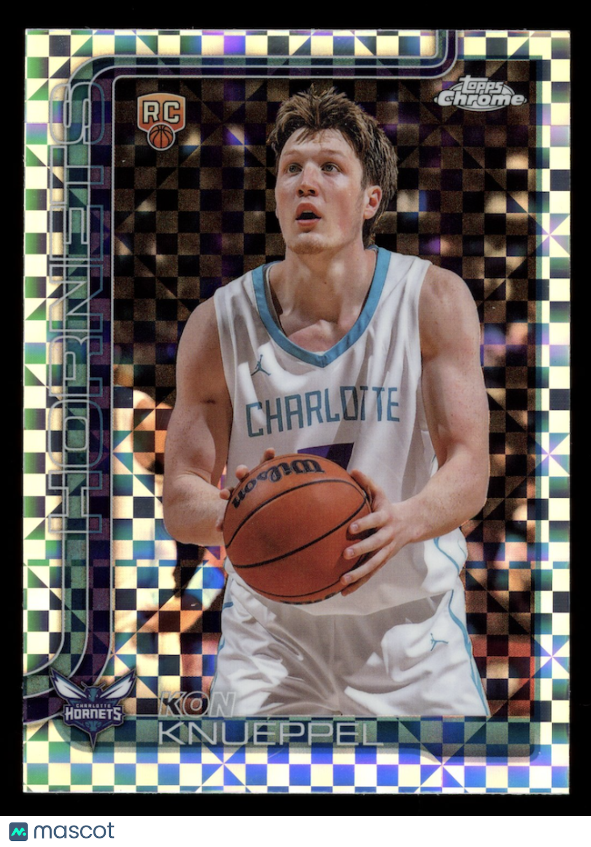 KON KNUEPPEL 2025-26 Topps Chrome X-Fractor Rookie #254 Hornets