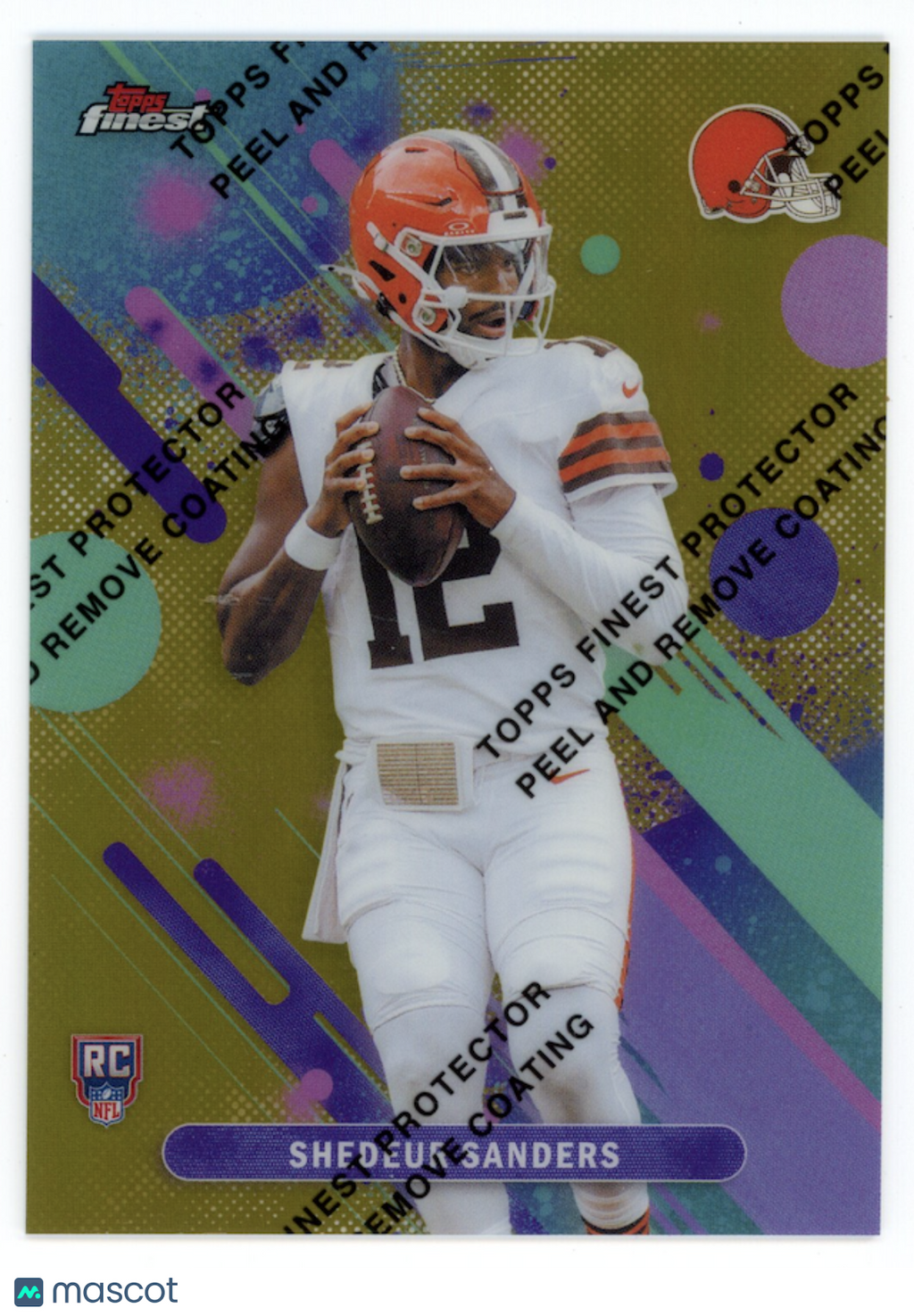 SHEDEUR SANDERS 2025 Topps Finest Rookie Gold Refractor /50 #6 Browns