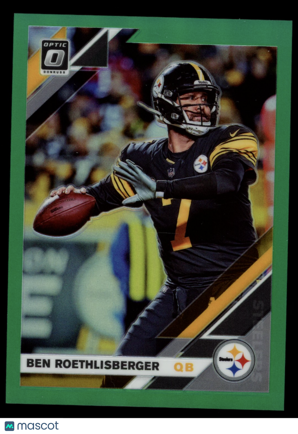 BEN ROETHLISBERGER 2019 Panini Donruss Optic Green Prizm /5 #81 Steelers