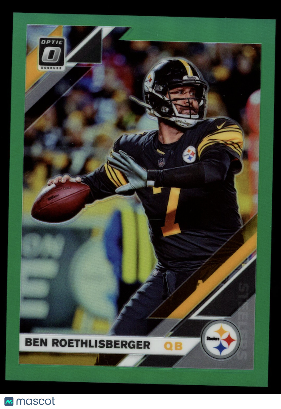 BEN ROETHLISBERGER 2019 Panini Donruss Optic Green Prizm /5 #81 Steelers