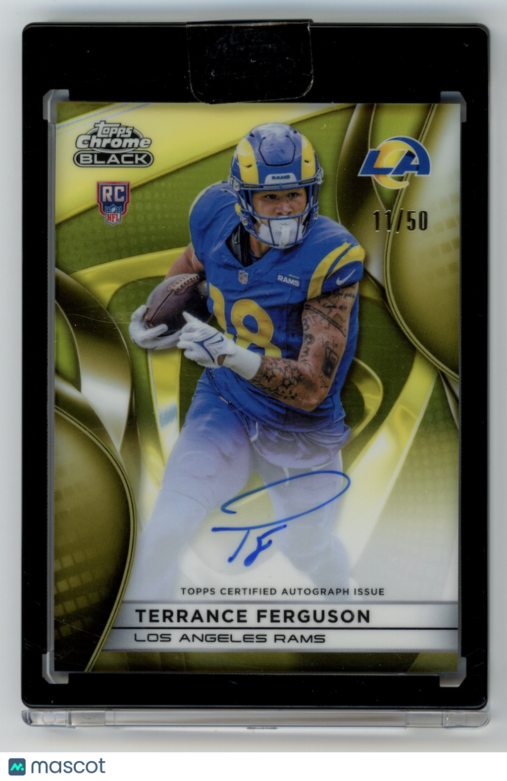 TERRANCE FERGUSON 2025 Topps Chrome Black Rookie Auto Gold Refractor /50 #RAU-TF