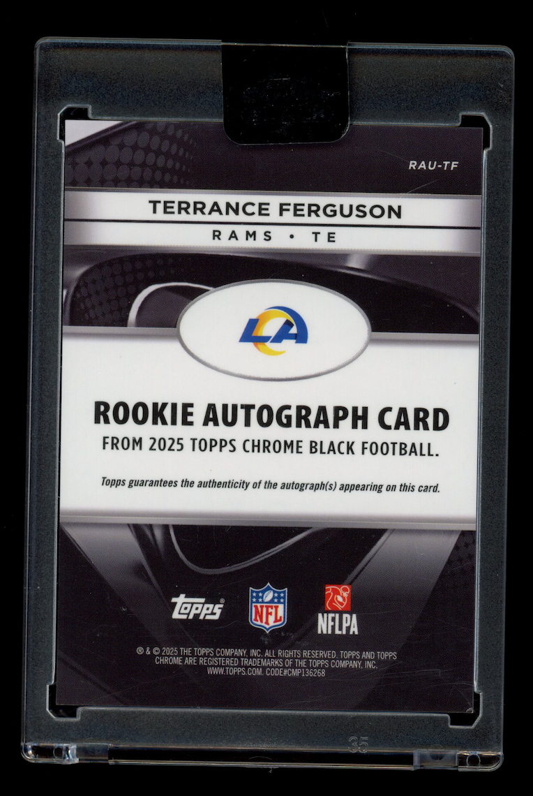 TERRANCE FERGUSON 2025 Topps Chrome Black Rookie Auto Gold Refractor /50 #RAU-TF