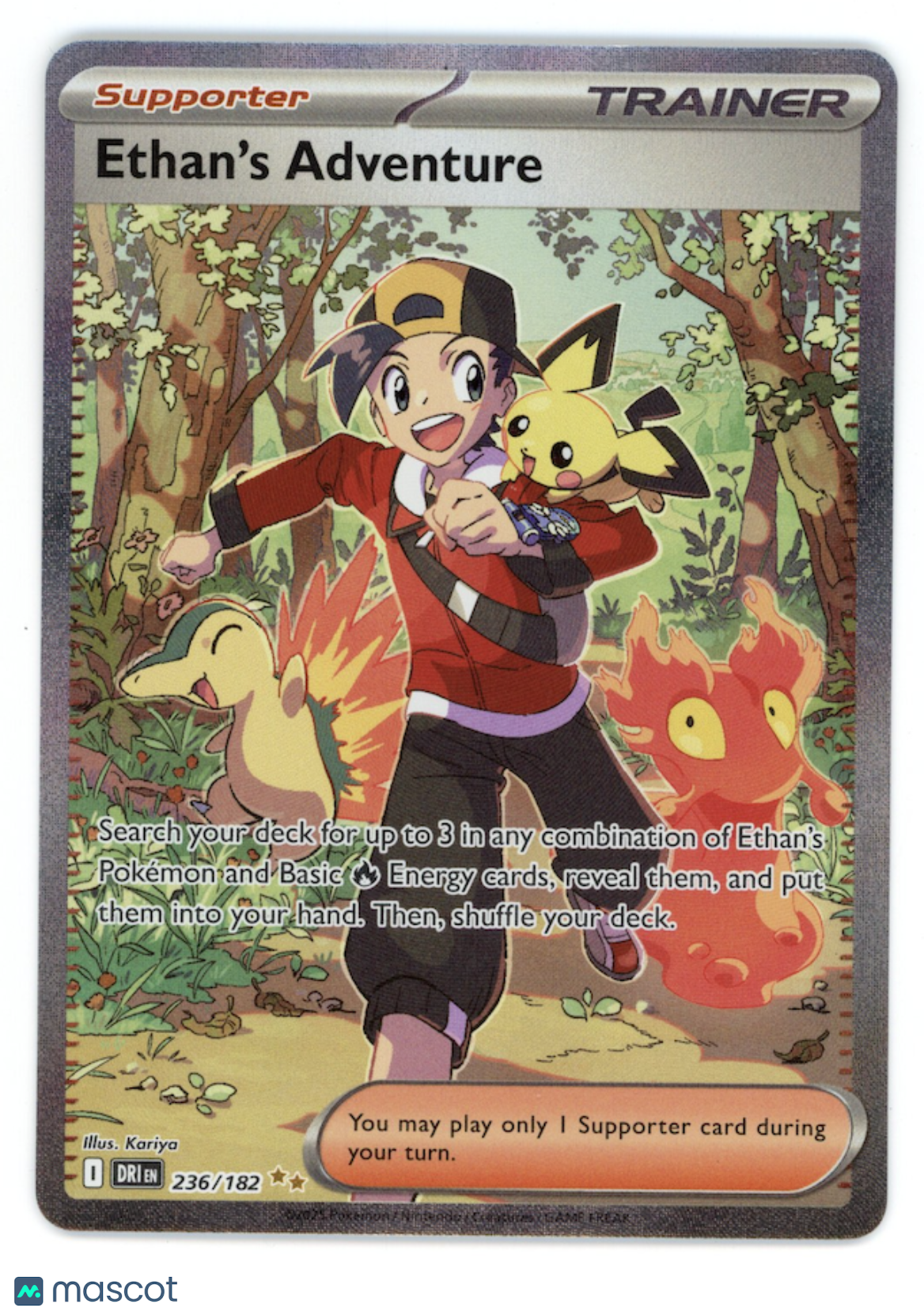 ETHAN'S ADVENTURE Pokemon Destined Rivals Special Illustration Rare #236/182