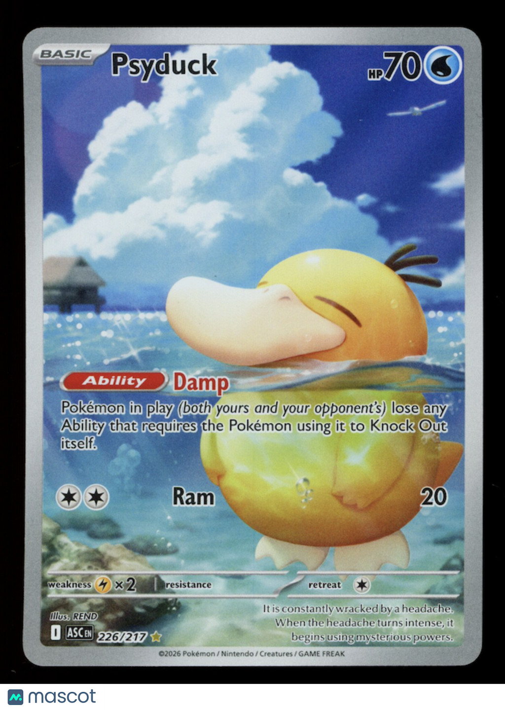 PSYDUCK 2026 Pokemon Mega Evolution Ascended Heroes Illustration Rare #226/217
