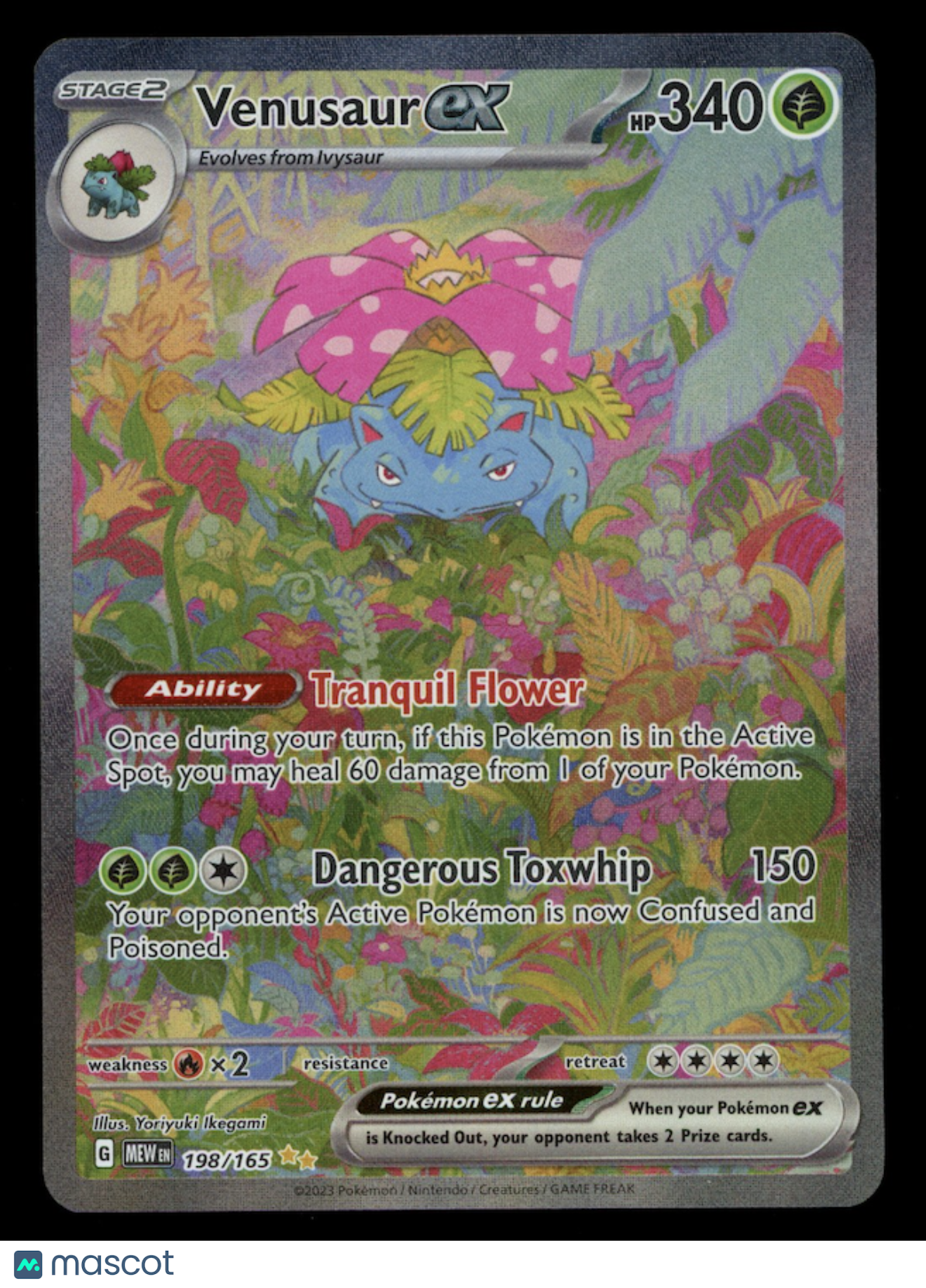 VENUSAUR EX 2023 Pokemon Scarlet & Violet 151 Special Illustration Rare #198/165