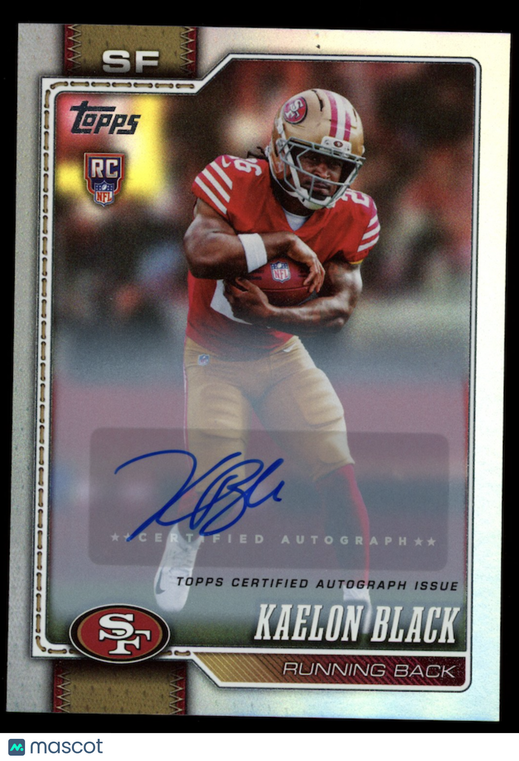 KAELON BLACK 2026 Topps Flagship Rookie Auto Rainbow Foil #368 49ers