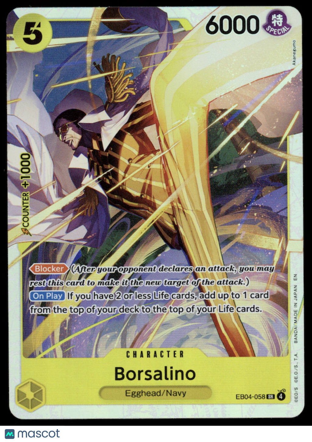 BORSALINO One Piece Extra Booster Adventure on Kami's Island #EB04-058 SR