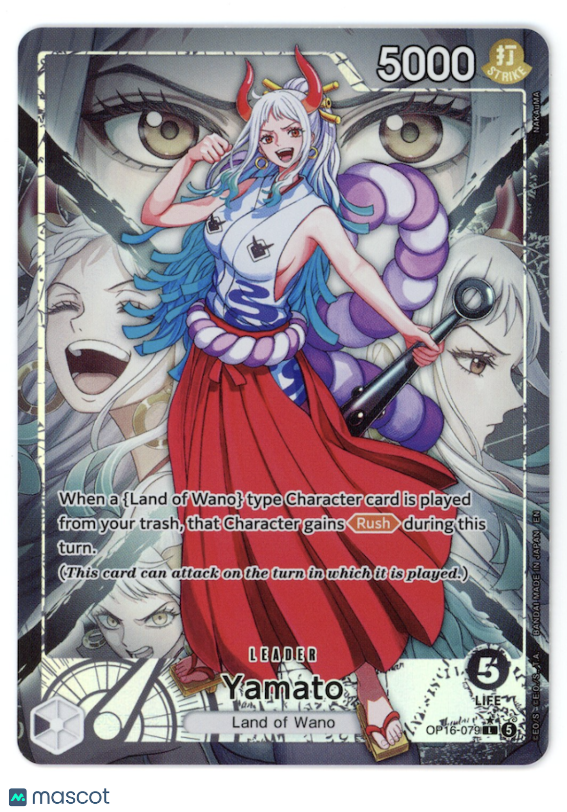 YAMATO One Piece The Time of Battle Alternate Art #OP16-079 Leader