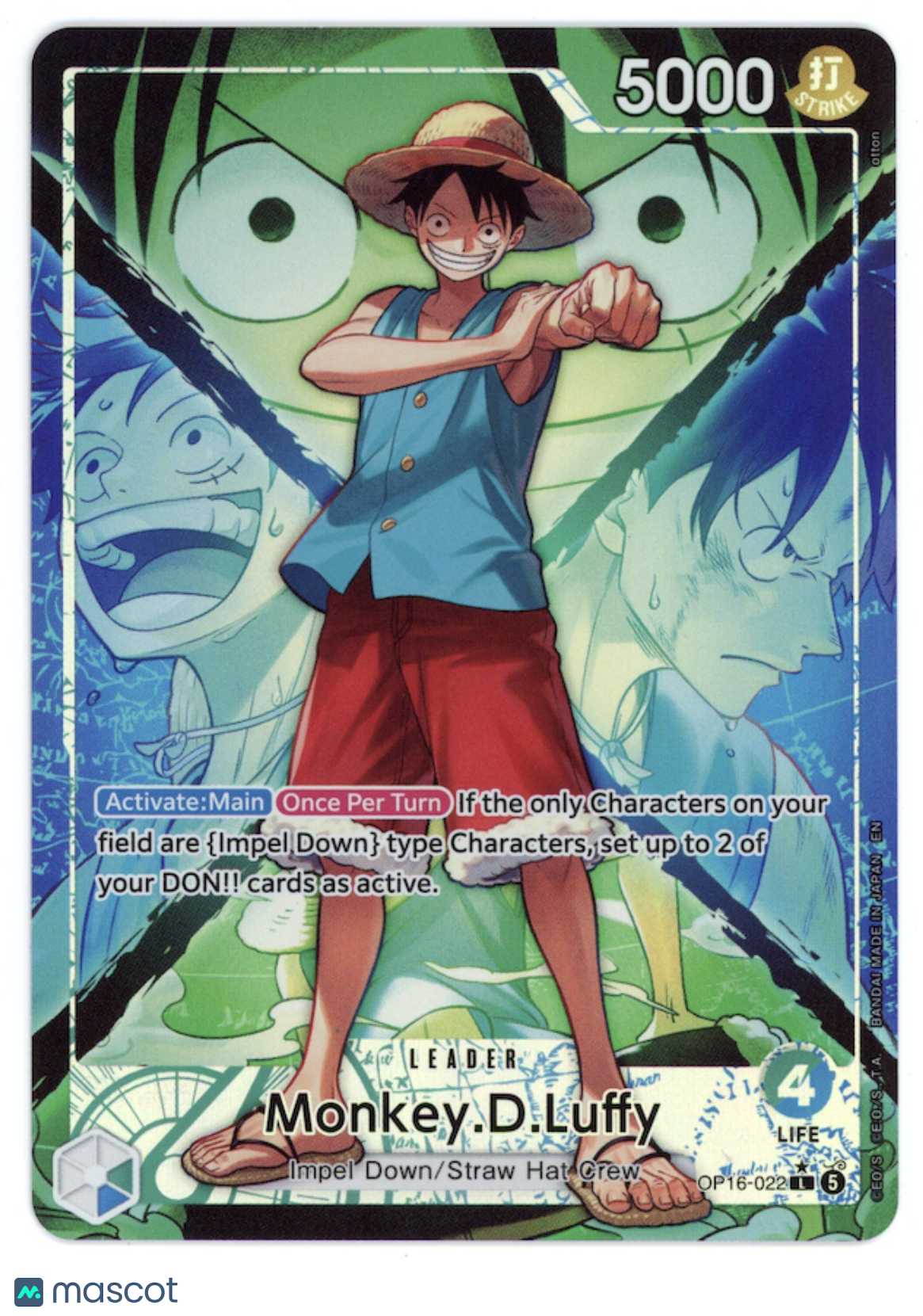 MONKEY.D.LUFFY 2026 One Piece Time of Battle #OP16-022 Alternate Art Leader