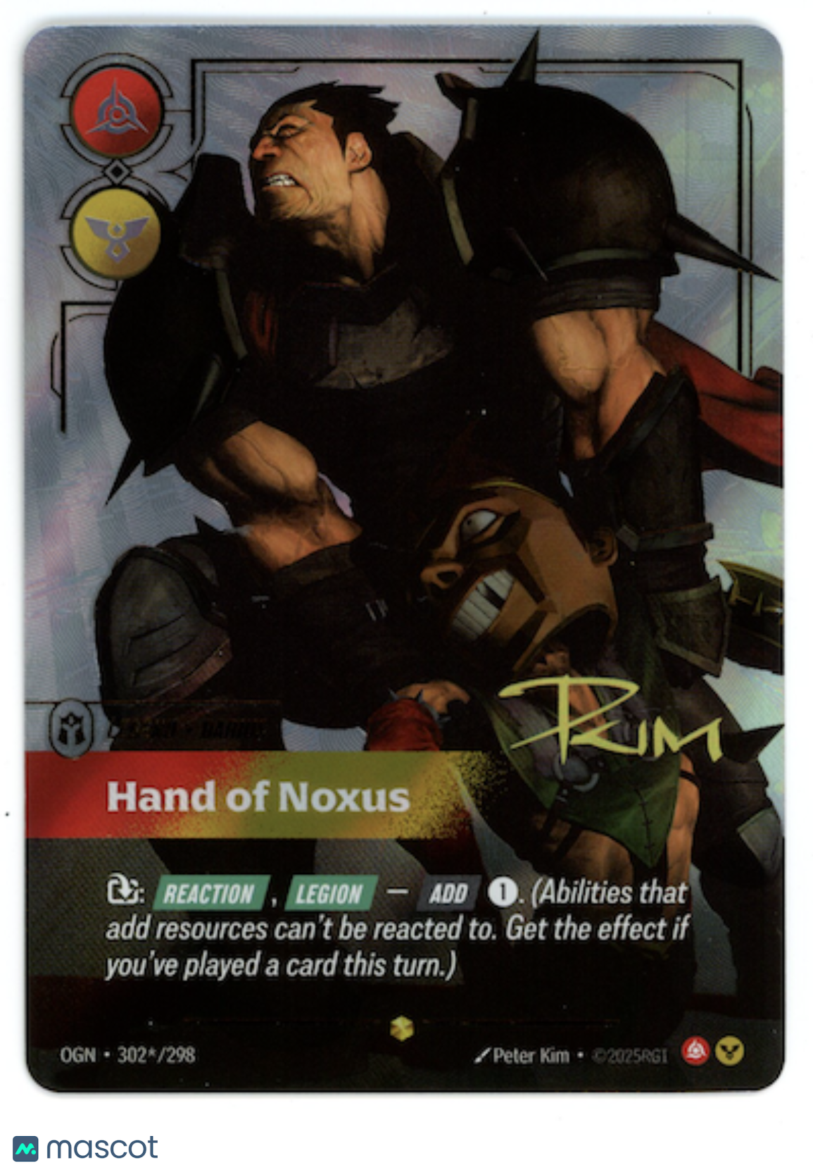 DARIUS HAND OF NOXUS 2025 Riftbound League of Legends Origins Signature #302*