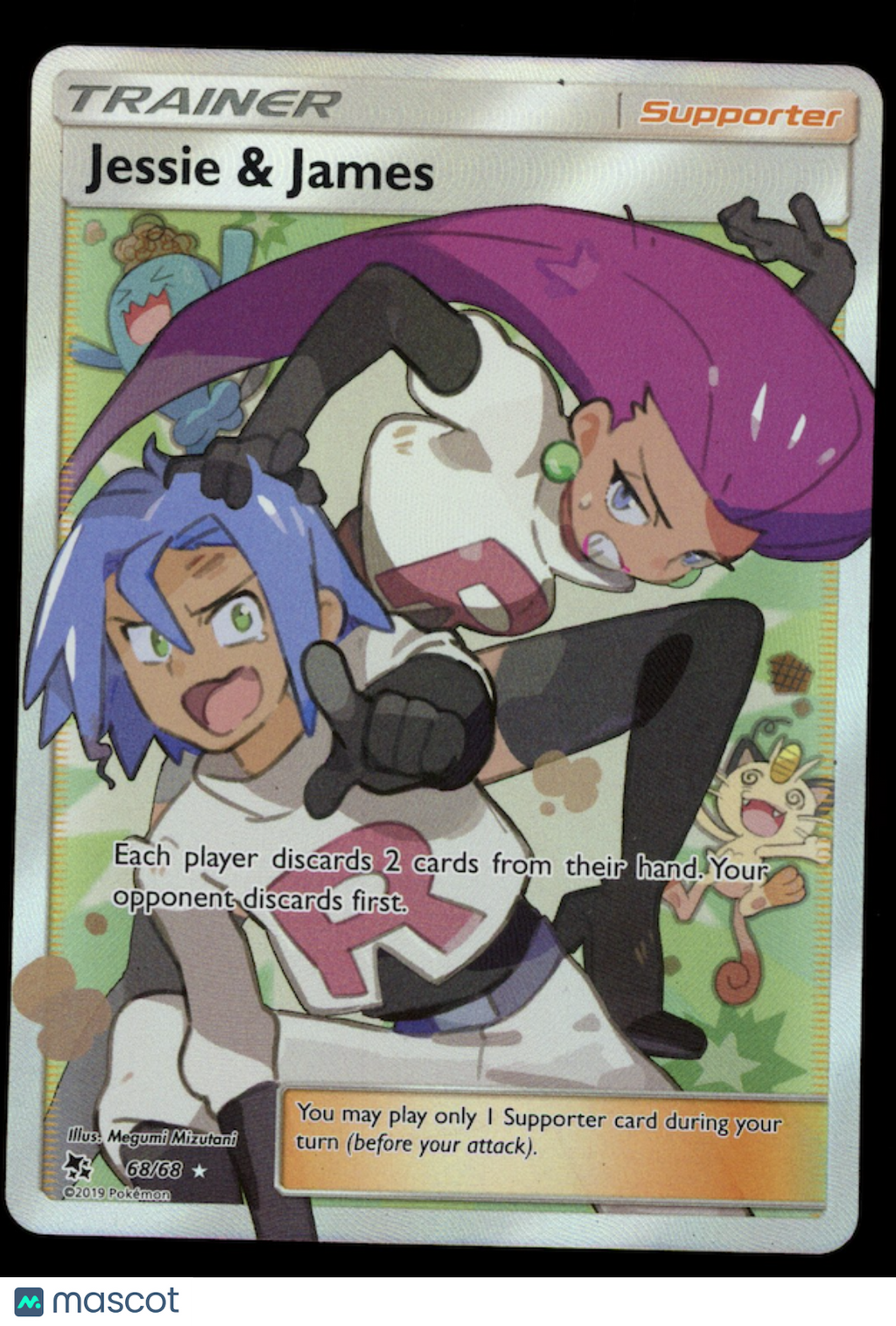 JESSIE & JAMES 2019 Pokemon Hidden Fates Ultra Rare #68/68