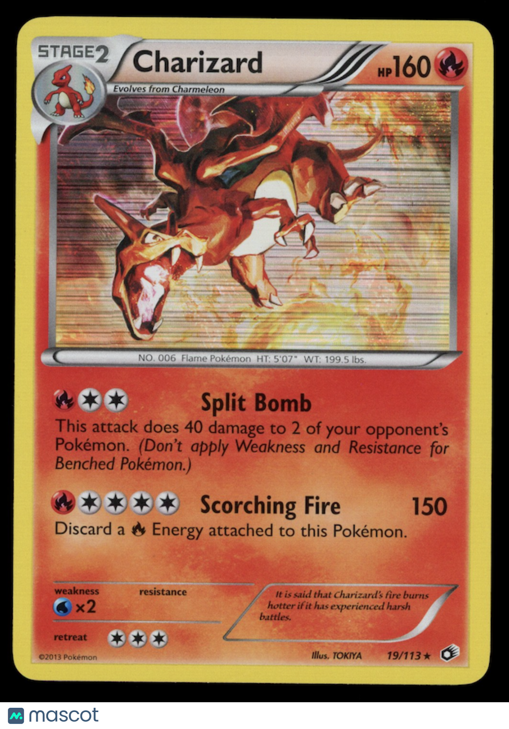 CHARIZARD 2013 Pokemon Legendary Treasures Holo Rare #19/113