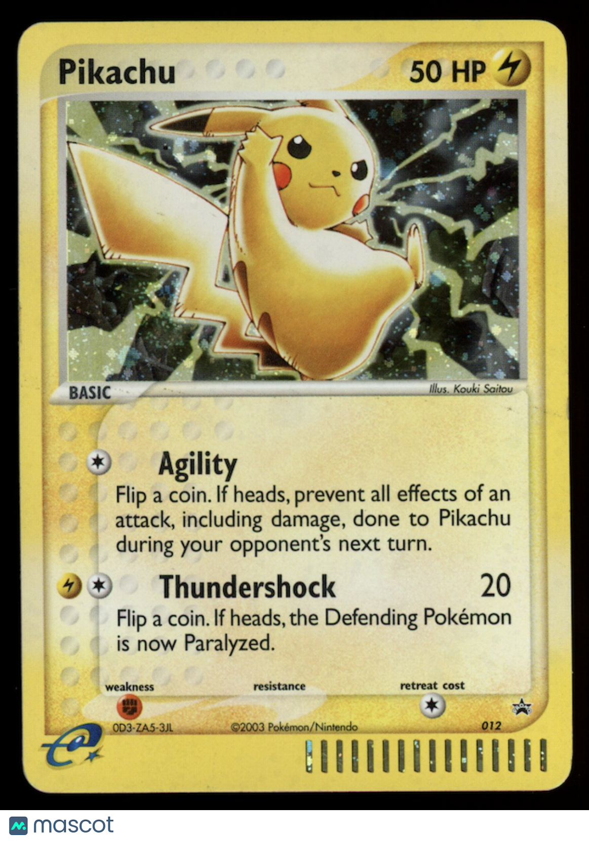 PIKACHU 2003 Pokemon EX Series Collector's Tin Holo Black Star Promo #012
