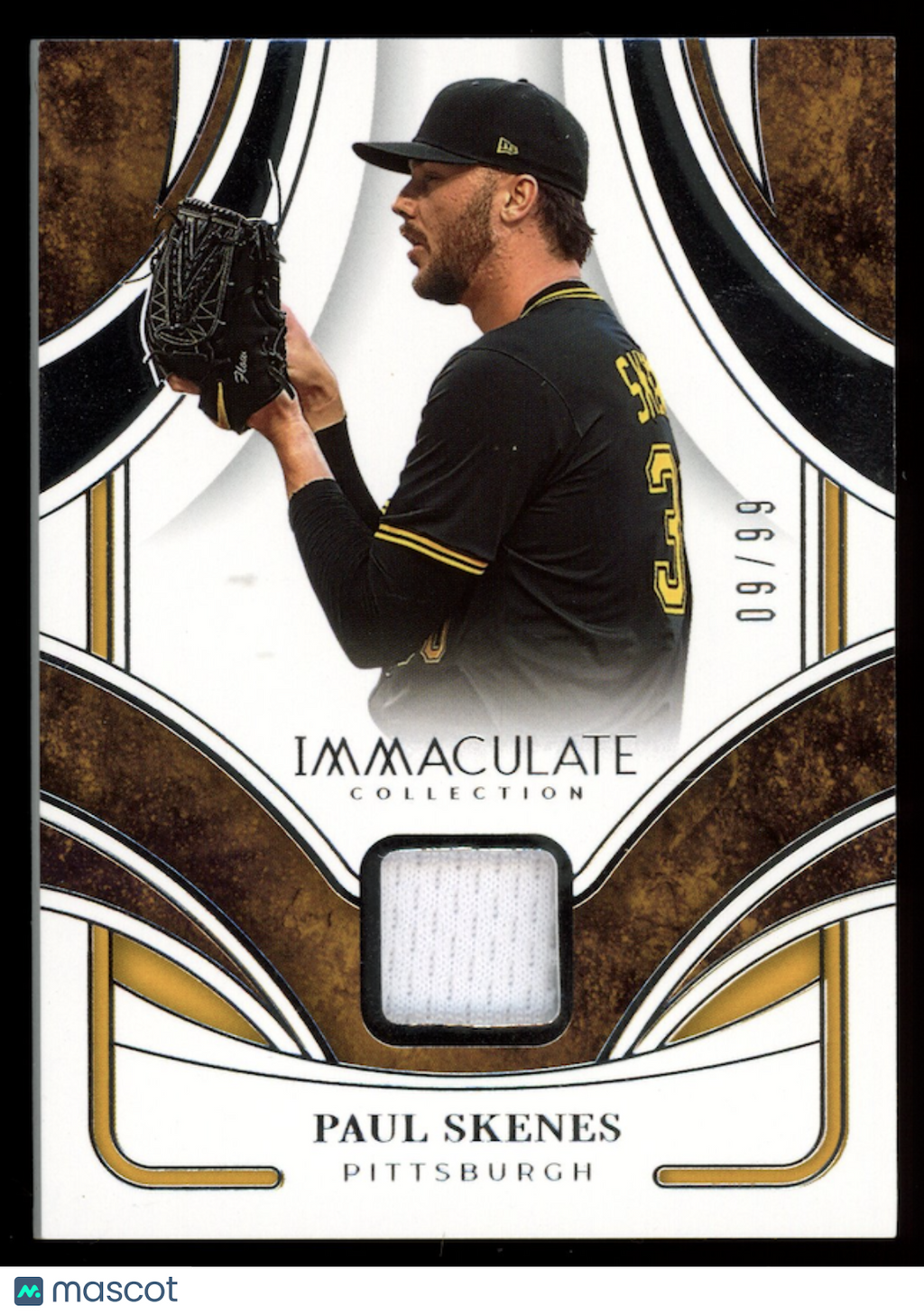 PAUL SKENES 2026 Panini Immaculate Collection Patch /99 #MEM-PS Pirates