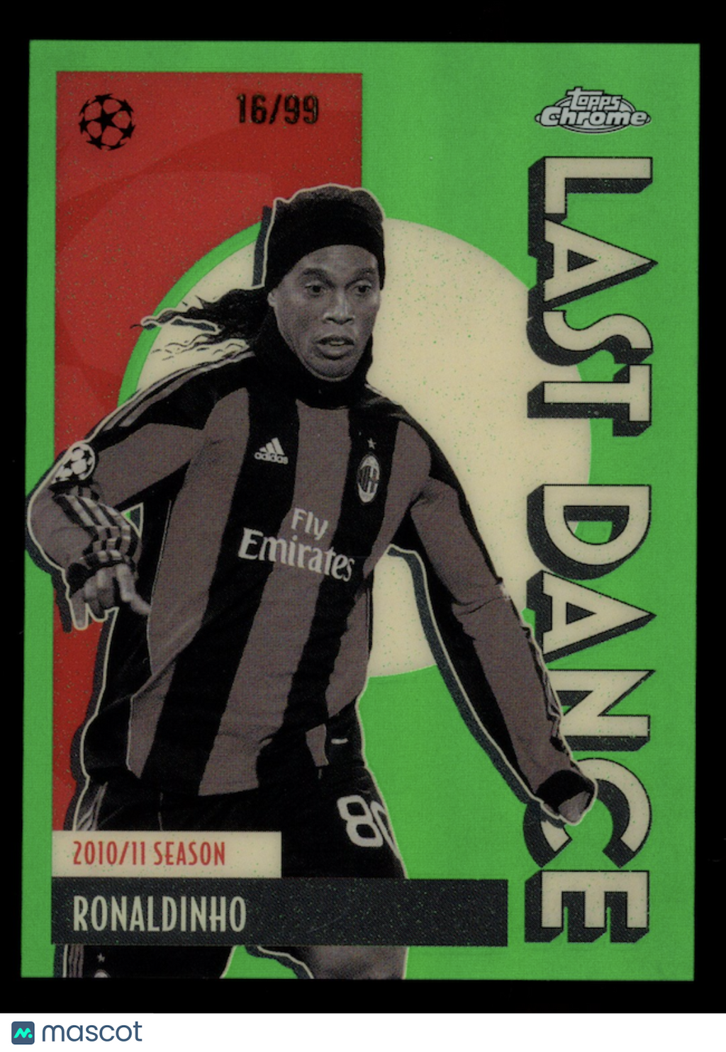 RONALDINHO 2025-26 Topps Chrome UEFA Champions League Last Dance Green /99 #LD-9