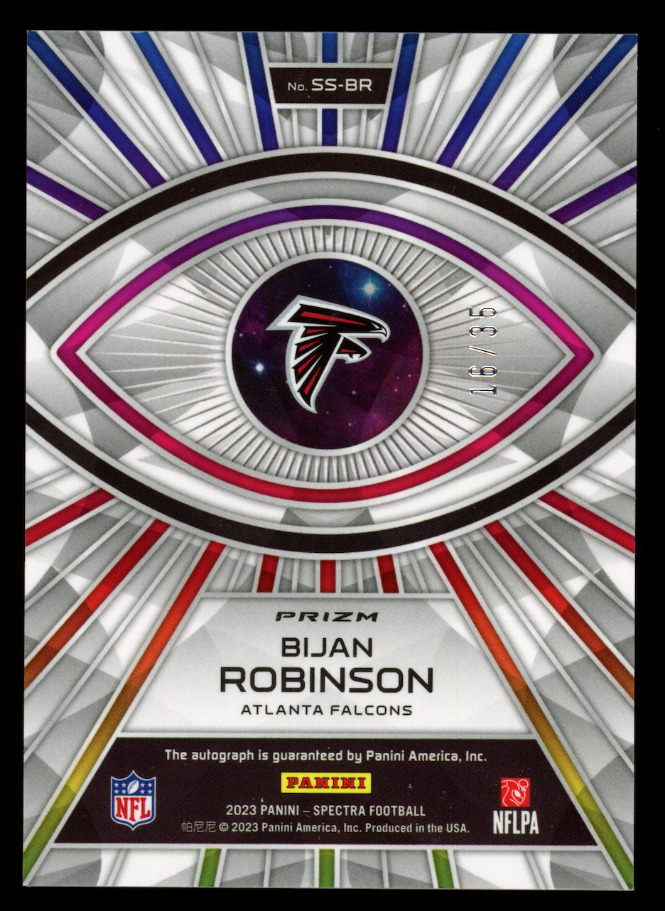 BIJAN ROBINSON 2023 Panini Spectra Rookie Spectral Signatures Auto /35 #SS-BR